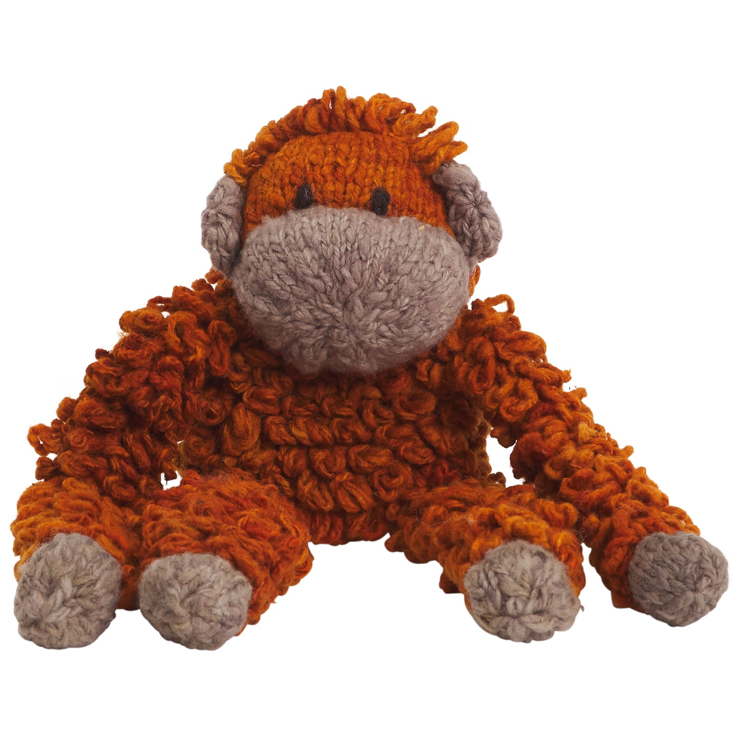Soft Wool Orangutan Plush Toy - Small Cuddly Stuffed Animal for Kids, Perfect Gift for Birthdays & Nursery Decor | Ideal for Playtime, Cuddling & Collectibles