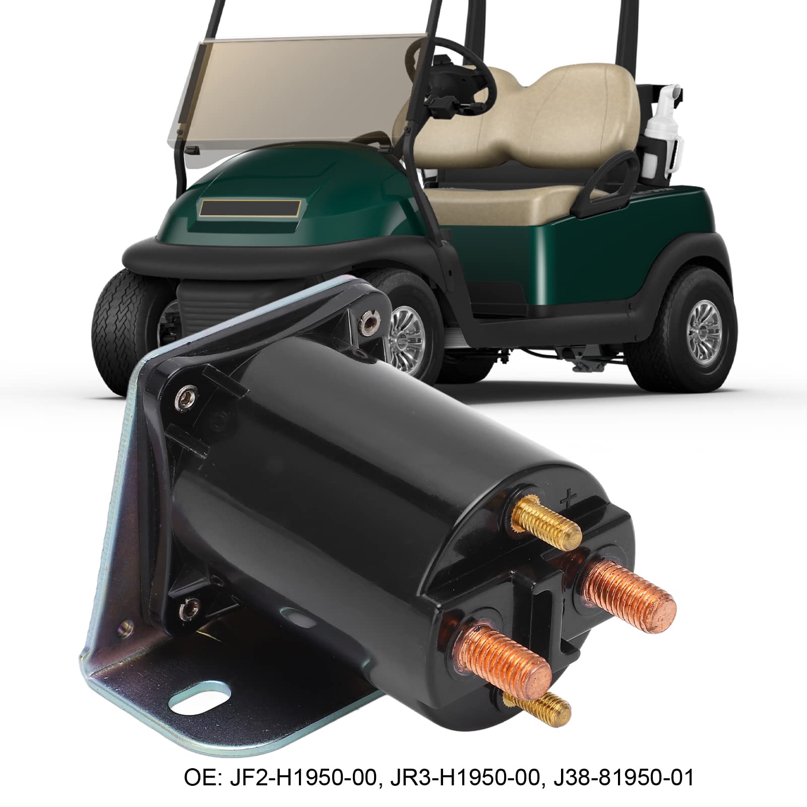 12V Solenoid Relay Assembly JF2-H1950-00 - 4 Terminals Replacement for G2 G8 G9 G11 G14 G16 - Compatible with Golf Carts, Utility Vehicles & Small Engines
