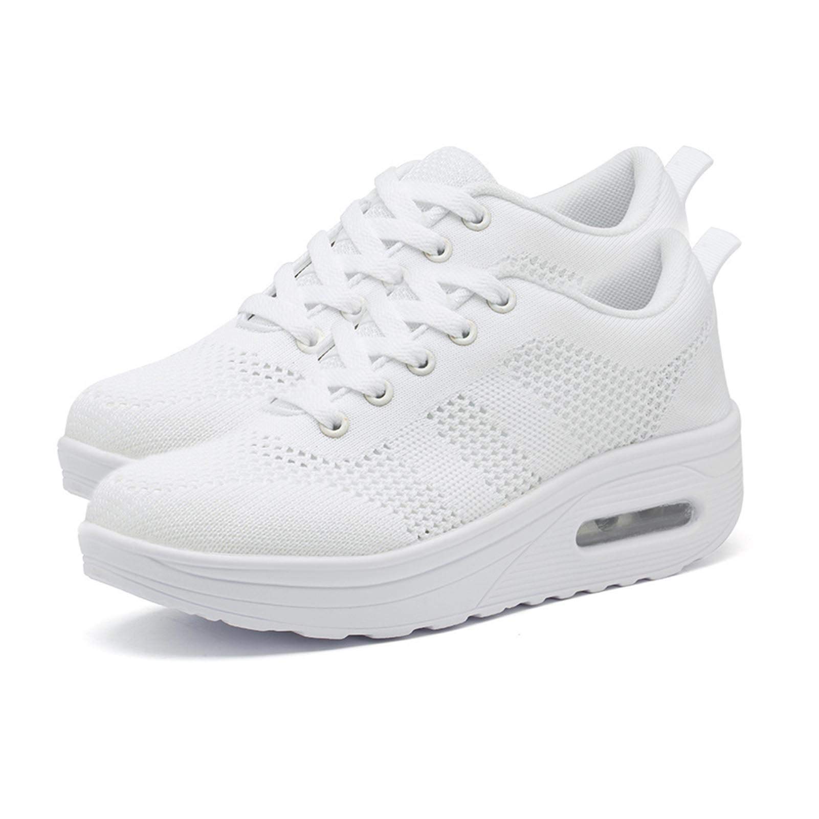 Women's Breathable Knit Mesh Walking Shoes - Comfortable Lace-Up Sneakers for Autumn & Winter | Perfect for Walking, Jogging & Daily Wear
