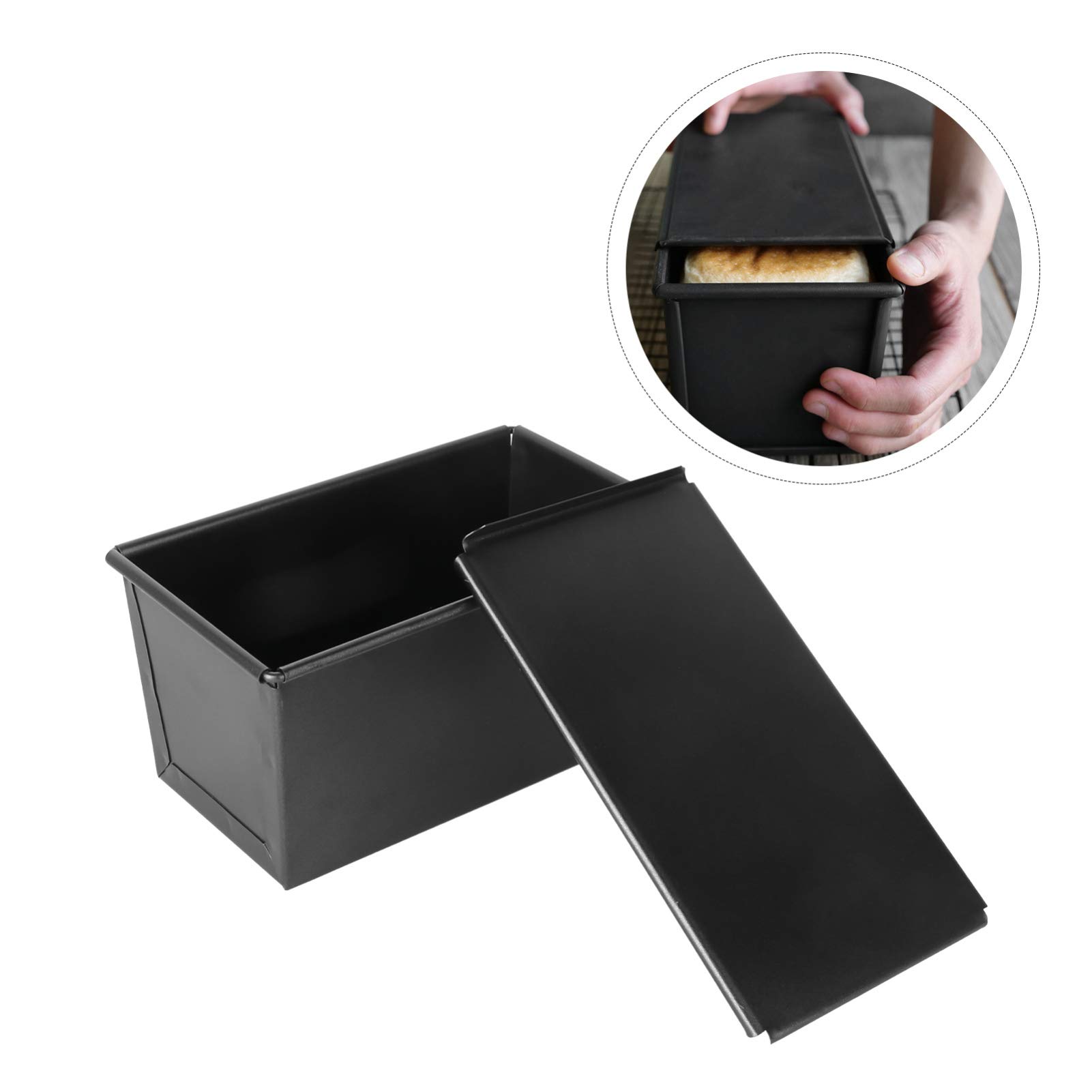Premium Stainless Steel Loaf Pan with Lid - Nonstick Baking Pan for Bread, Cake & Toast - Oven Safe Bread Box with Quick Release Coating - Perfect for Homemade Banana Bread, Pound Cake & Artisan Loaves
