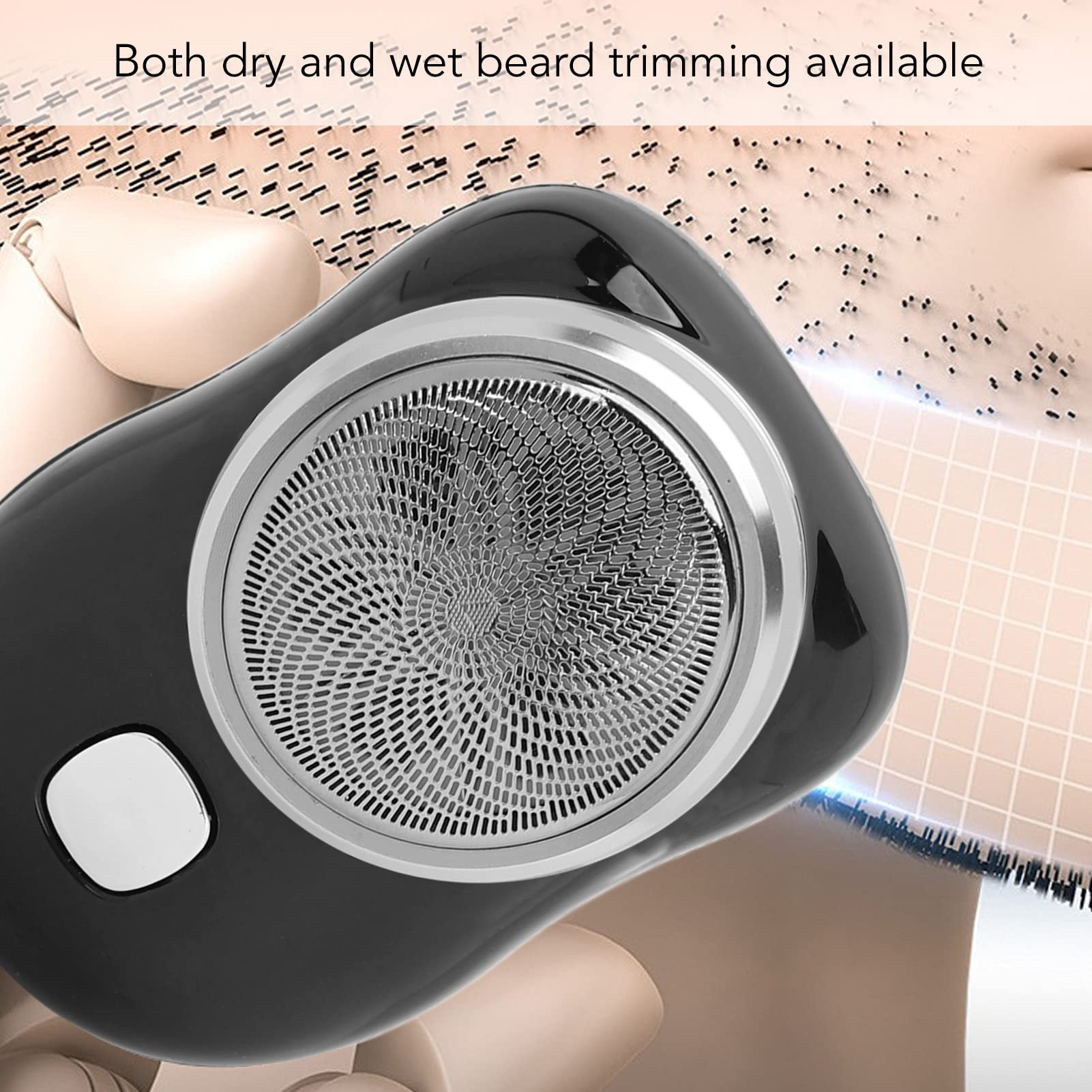 Professional Electric Beard Trimmer for Men - Automatic, Portable & Travel-Friendly with Quiet Operation - Perfect for Home, Gym, and Business Trips (Black)