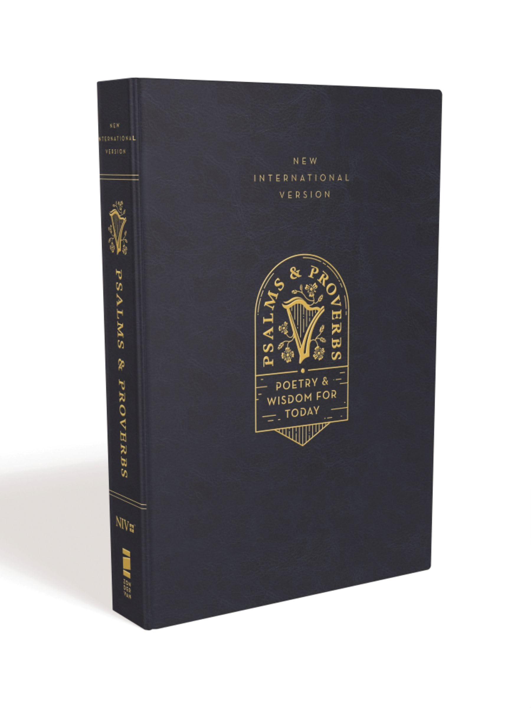 NIV Bible, Psalms and Proverbs - Leathersoft Hardcover Navy Blue, Comfort Print Edition - Daily Devotional, Prayer & Study for Christian Faith & Spiritual Growth - Perfect for Personal Worship, Small Groups & Gift Giving