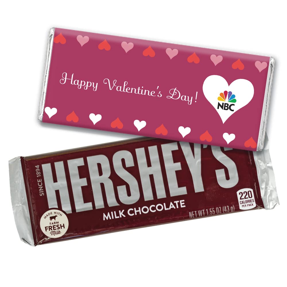 12-Pack Personalized Valentine's Day Chocolate Bars with Custom Logo - Bulk Promotional Candy for Gifts, Corporate Events & Thank You Favors