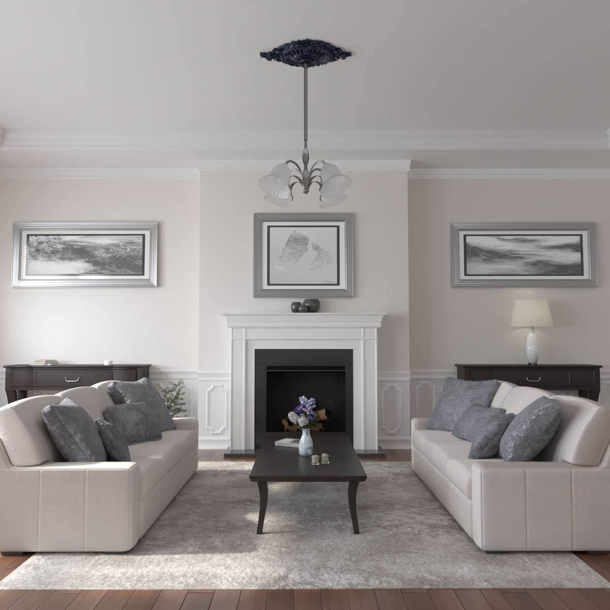 Ekena Millwork CM35X22ANMDF Antonio Ceiling Medallion - 35 7/8