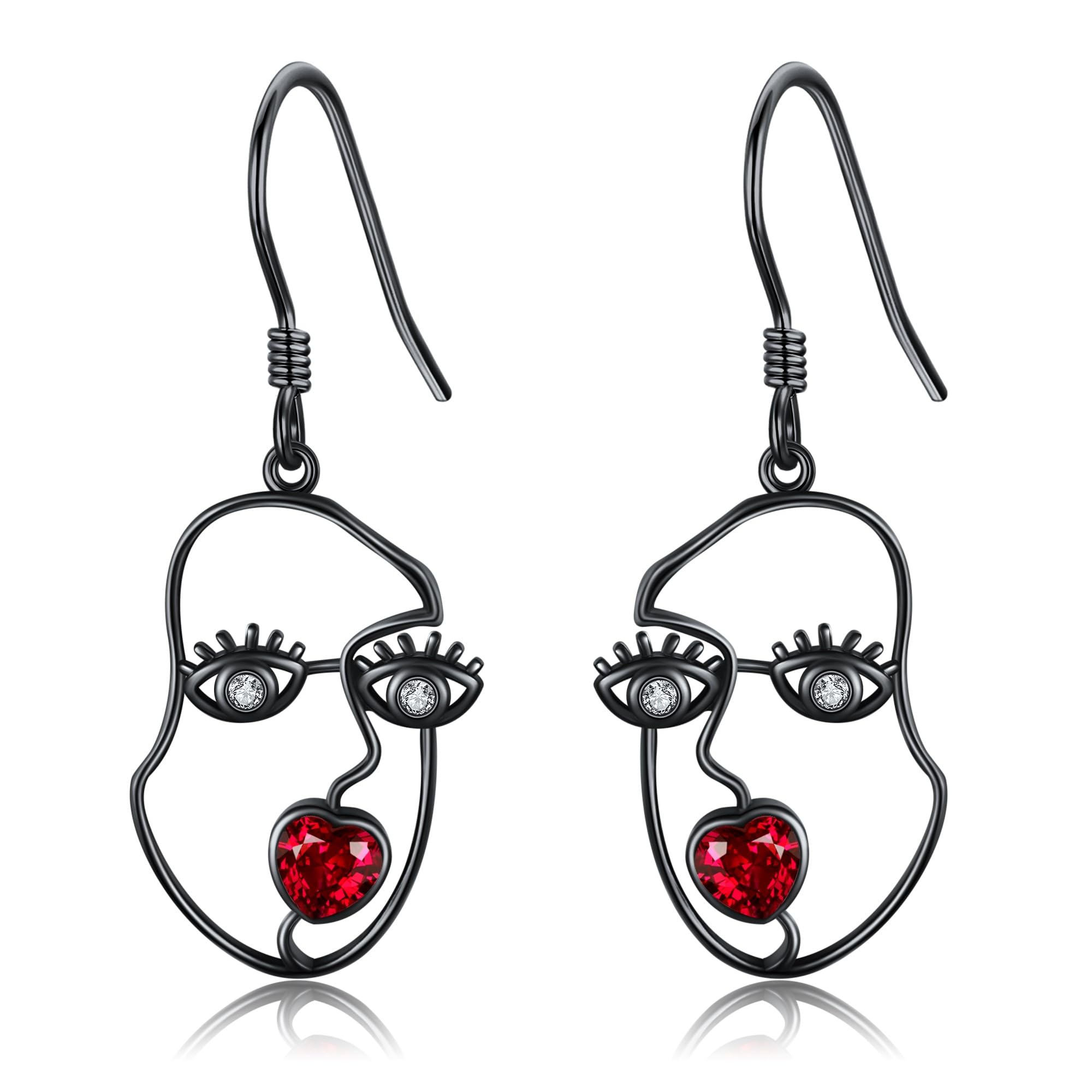 Black Rose Infinity Dangle Earrings - Sterling Silver Jewelry Gifts for Women | Elegant Everyday Wear & Special Occasion Accessories