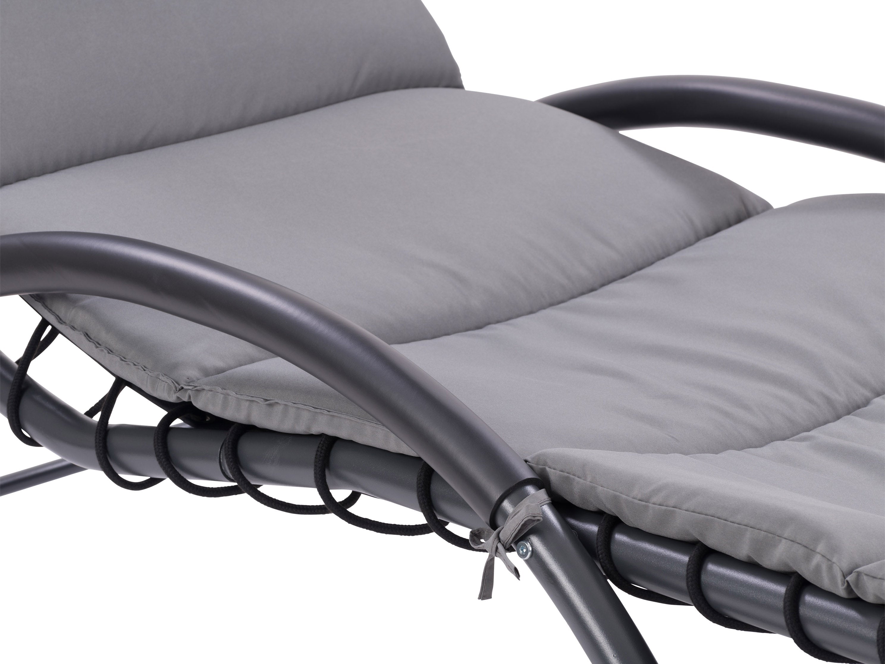 Stylish Grey Lounge Chair with Canopy - Perfect for Patio, Garden & Outdoor Relaxation | Comfortable Modern Sun Chair for Poolside & Backyard
