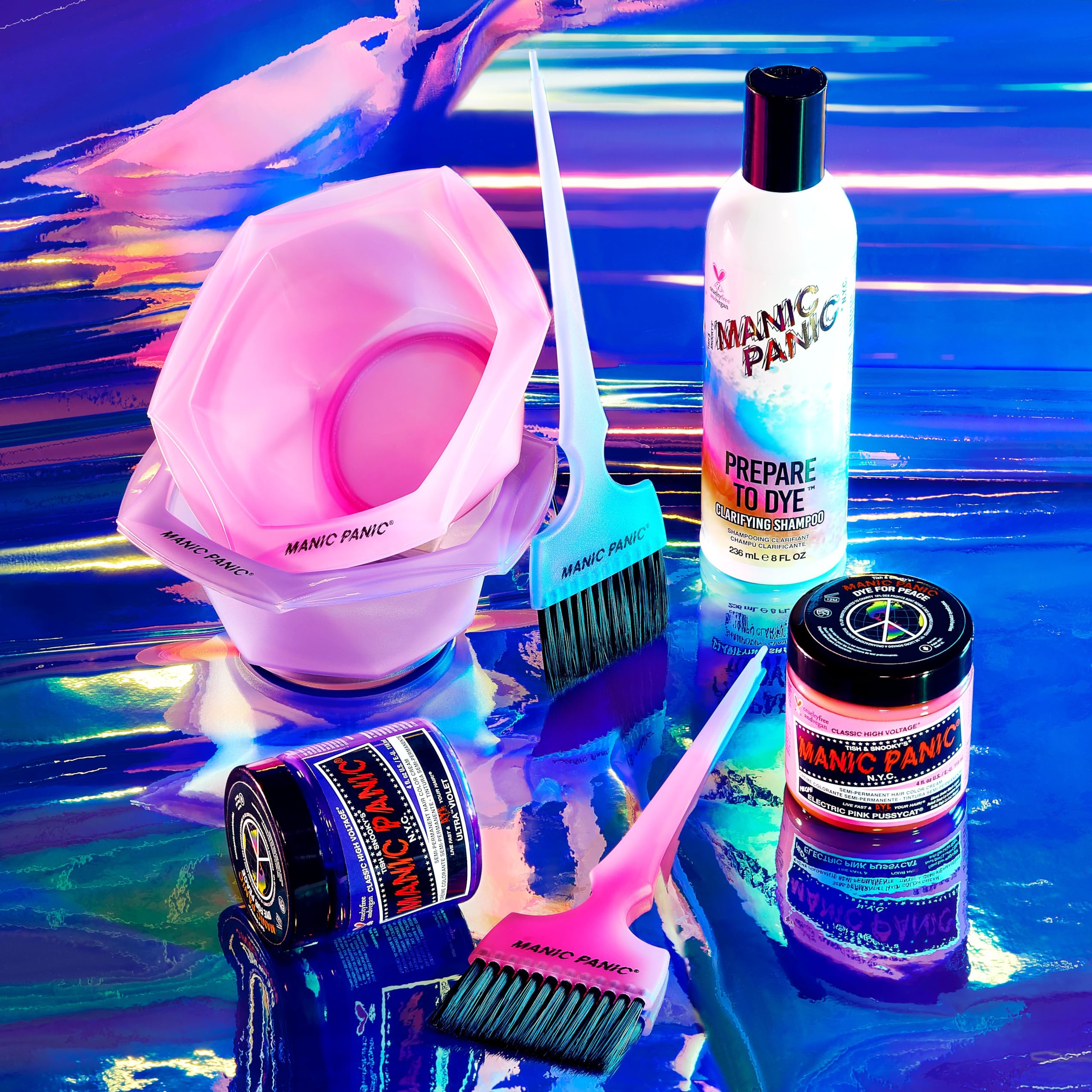 Manic Panic Electric Pink Pussycat Hair Dye - Vibrant Semi-Permanent Hair Color for Bold Looks | Perfect for Punk, Cosplay & Creative Hairstyles
