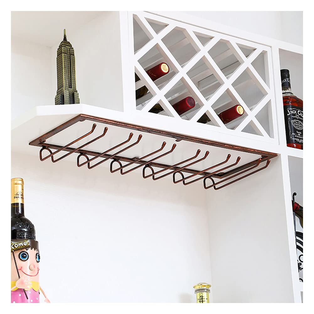12 Inch Under Cabinet Wine Glass Rack - 3-Tier Stemware Holder with Rustproof Iron Frame for Kitchen Storage & Air Drying | Perfect for Home Bars, Restaurants & Wine Enthusiasts
