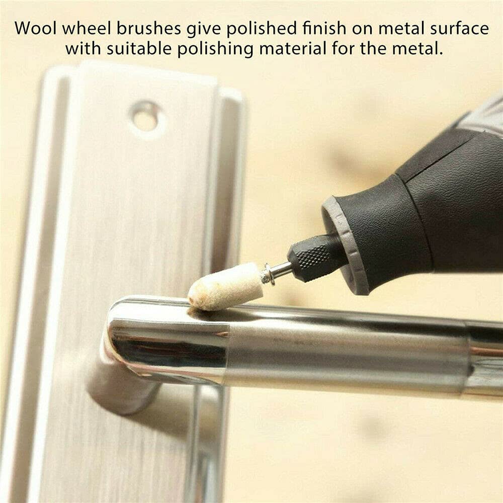 129-Piece Felt Polishing Buffing Pads & Wool Wheel Kit for Rotary Tools - Plastic Backing Pads - Ideal for Car Detailing, Jewelry Polishing & DIY Crafts