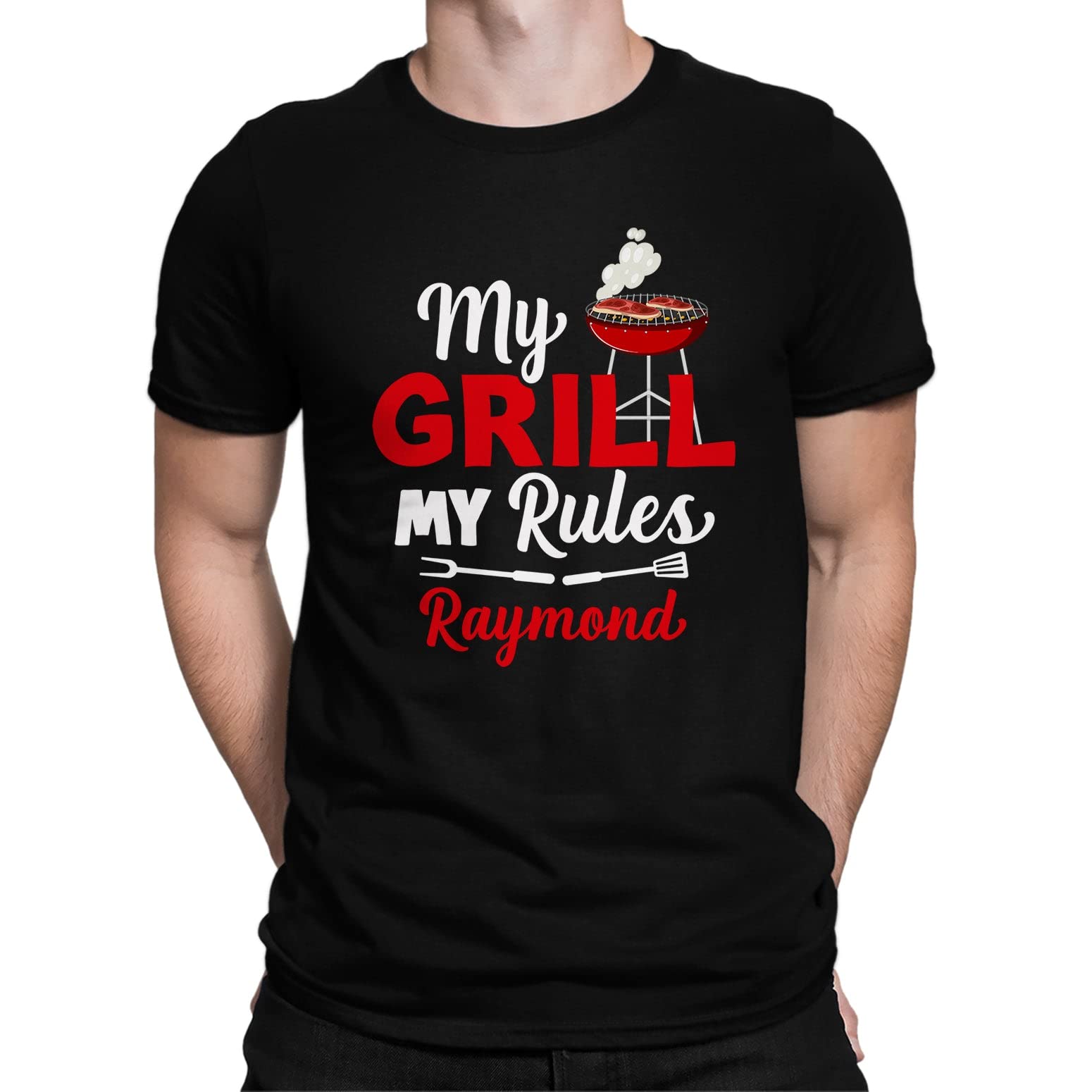 Custom Grill Shirt with Name - Personalized BBQ Grill Master T-Shirt for Men & Women - Perfect for Backyard Cookouts, Tailgating & Father's Day Gifts