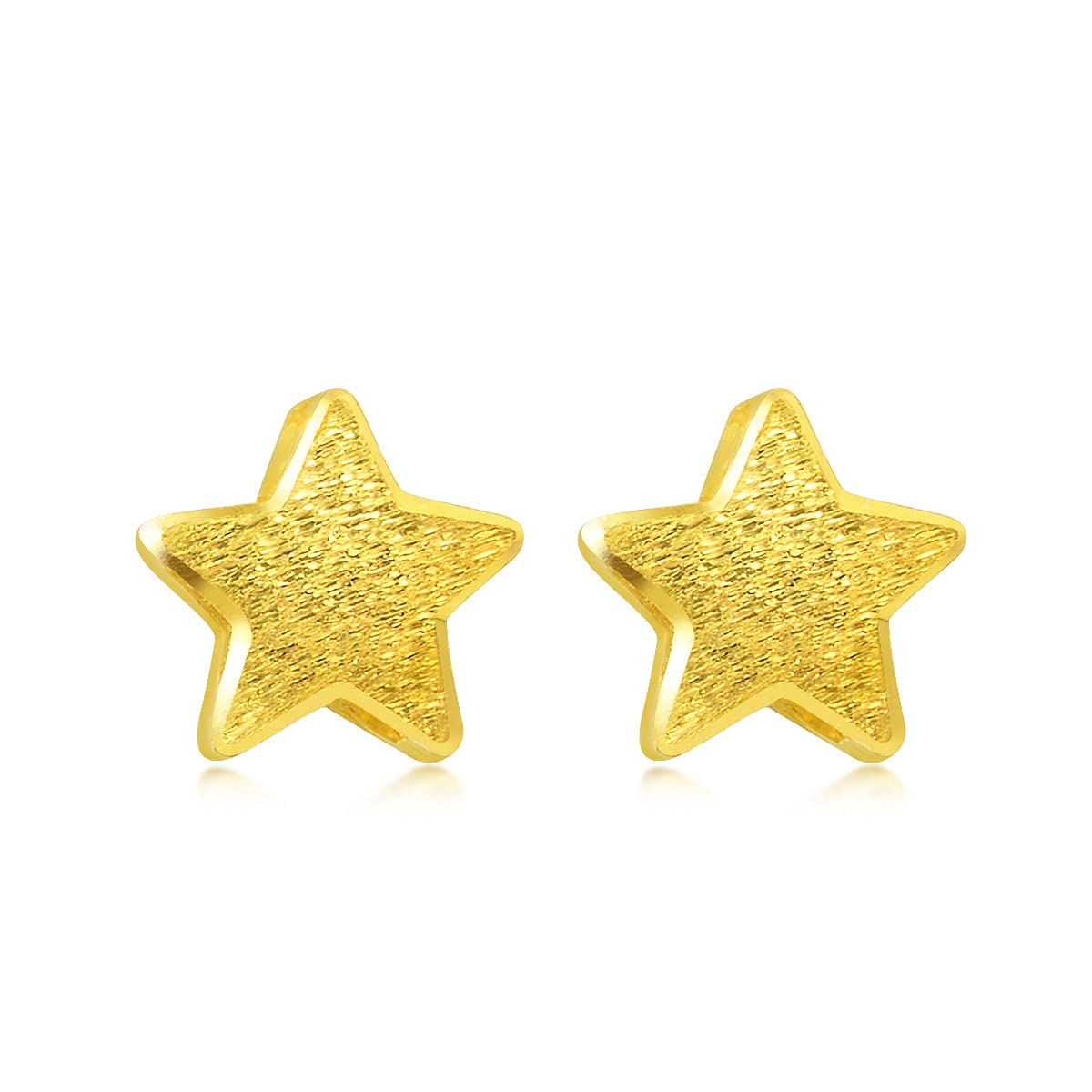 Chow Sang Sang 24K 999.9 Pure Gold Star Stud Earrings for Women - Hypoallergenic Luxury Jewelry Gift - Perfect for Weddings, Parties & Everyday Elegance