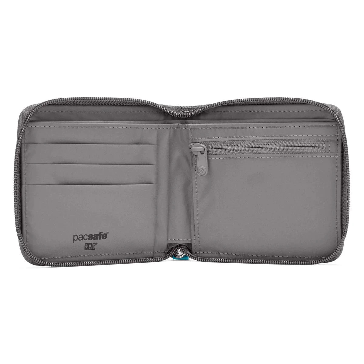 Pacsafe RFIDsafe™ RFID Blocking Zip Around Wallet - Secure Travel & Everyday Use for Credit Cards, Passport & Cash - Anti-Theft Protection for Commuting, Shopping & Vacations