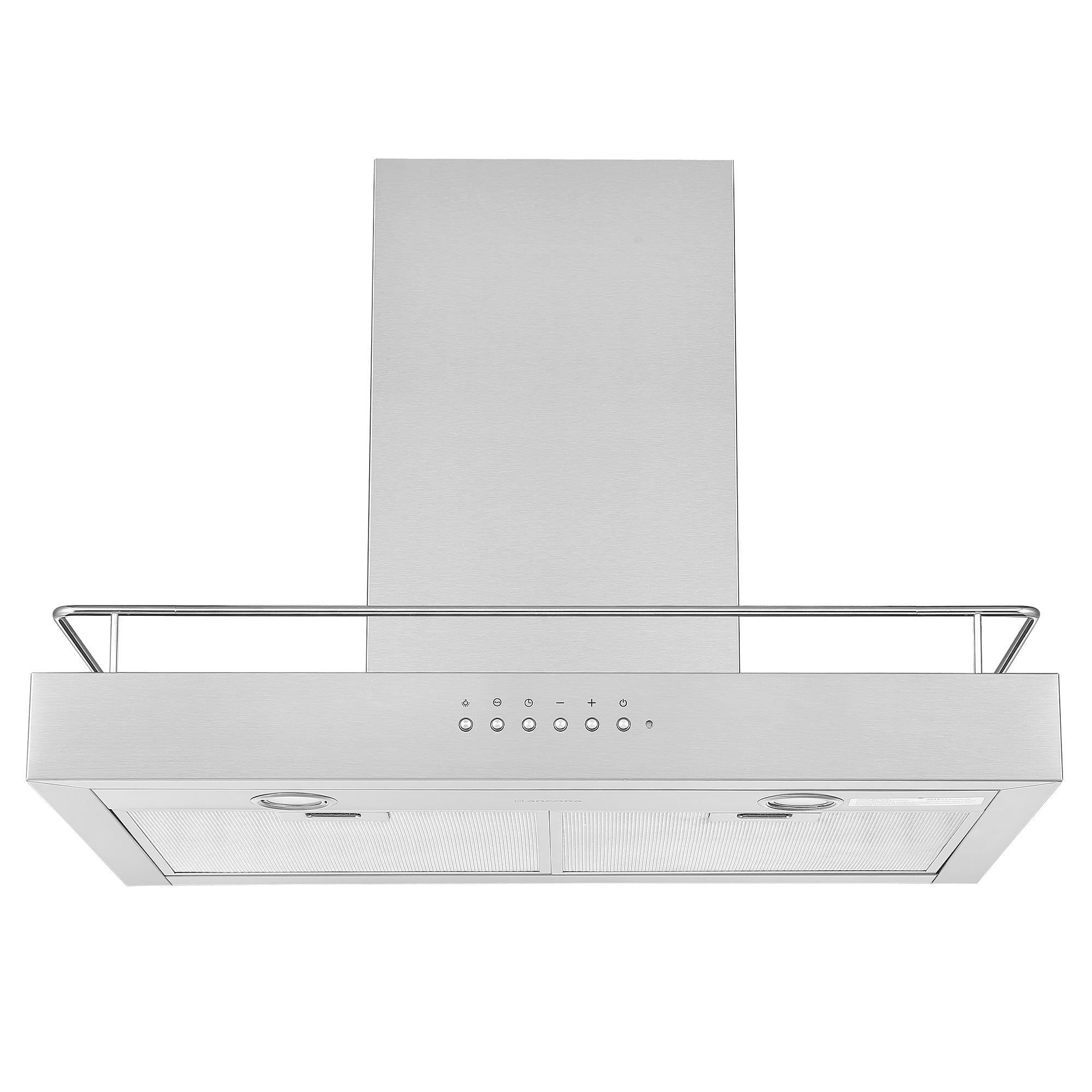 Ancona 30-inch 450 CFM Stainless Steel Convertible Wall Mount Range Hood with Auto Night Light & Built-in Shelf - Perfect for Kitchen Ventilation & Modern Home Decor