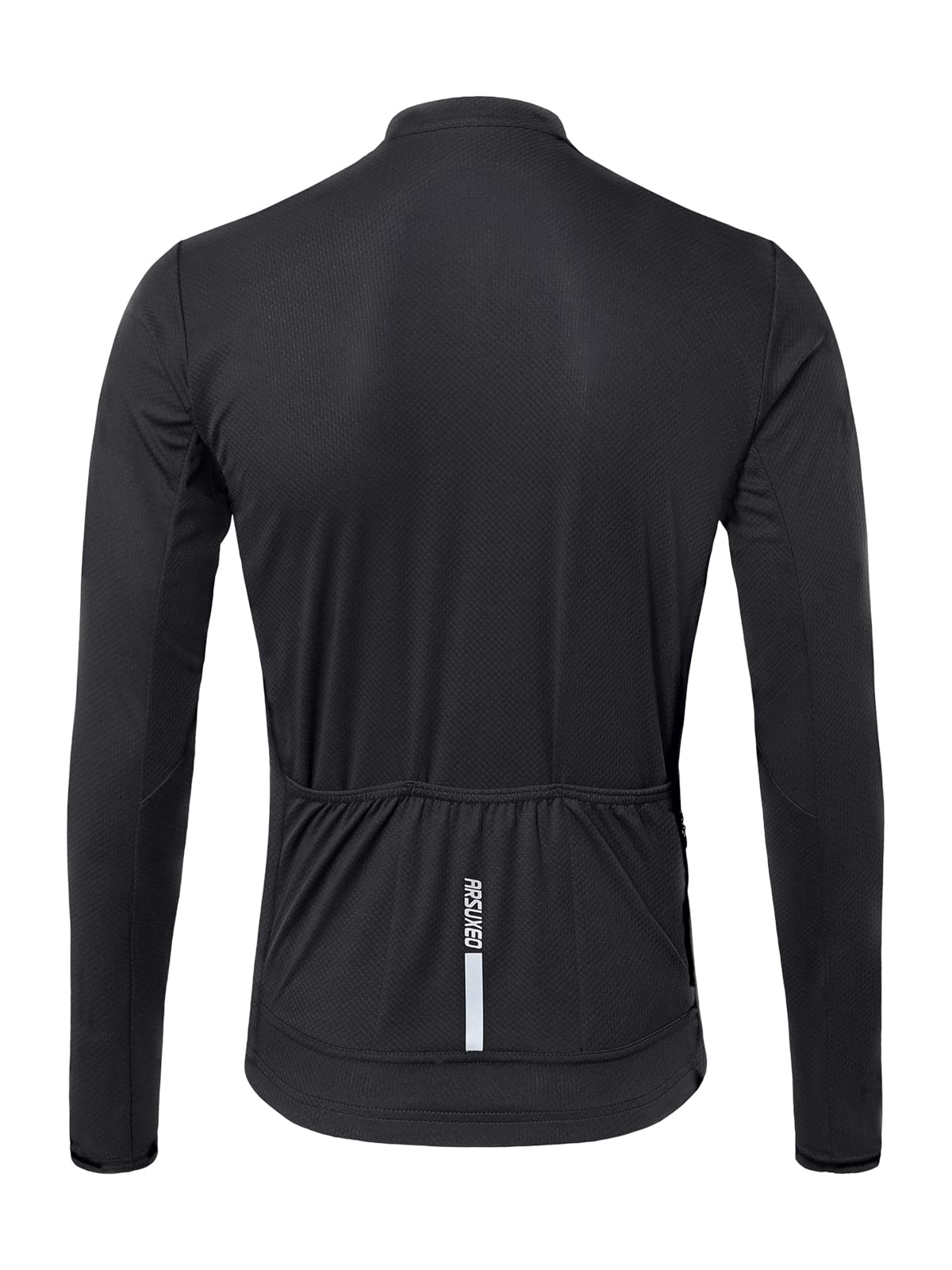 ARSUXEO Men's Cycling Jersey - Long Sleeve Slim Fit Bike Shirt for Road & Mountain Biking - Breathable Moisture-Wicking Performance Top for Cycling, Training & Outdoor Sports