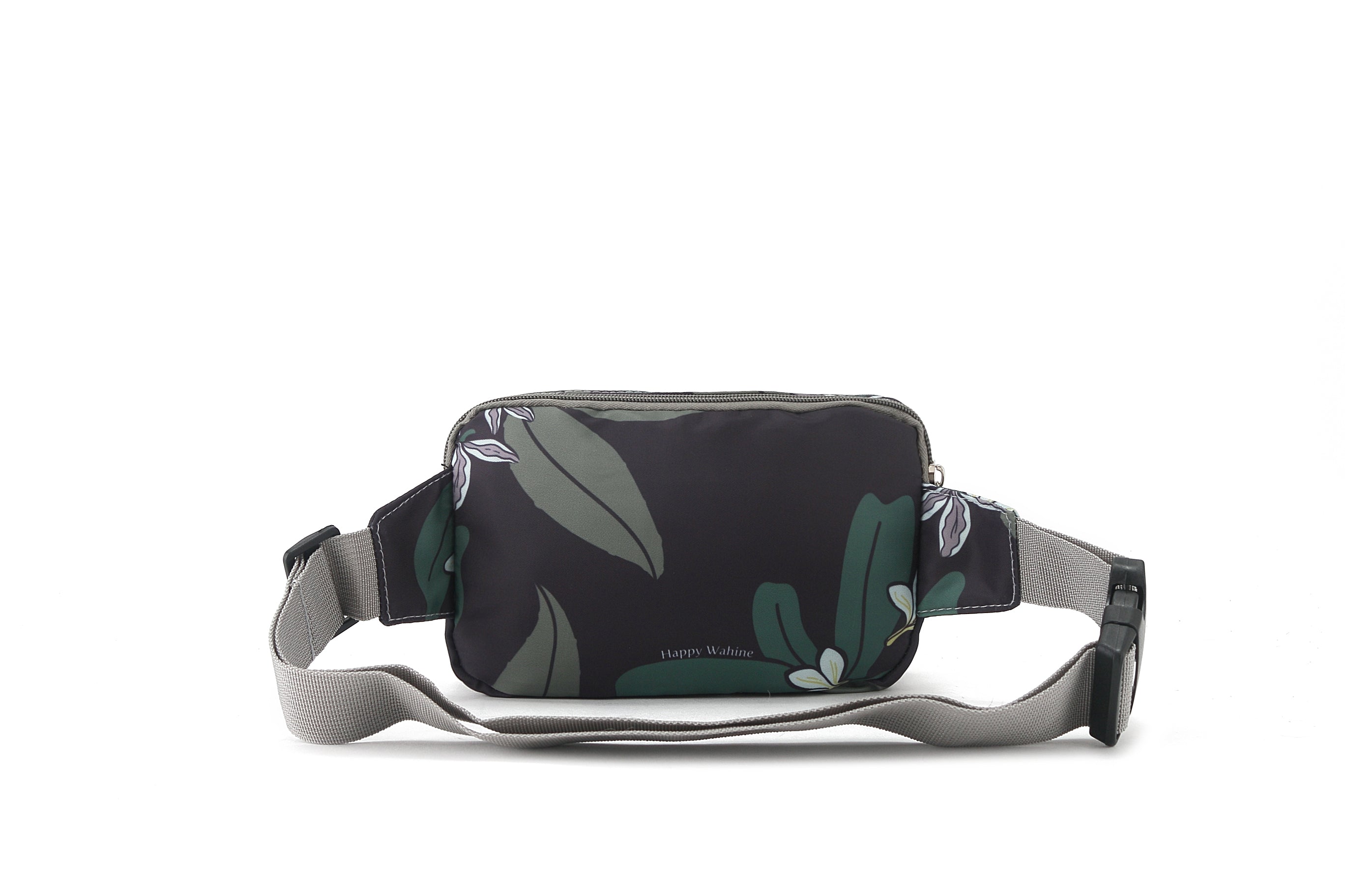 Kasie Naupaka Grey Belt Bag - Stylish Waist Pack for Travel, Running & Everyday Use