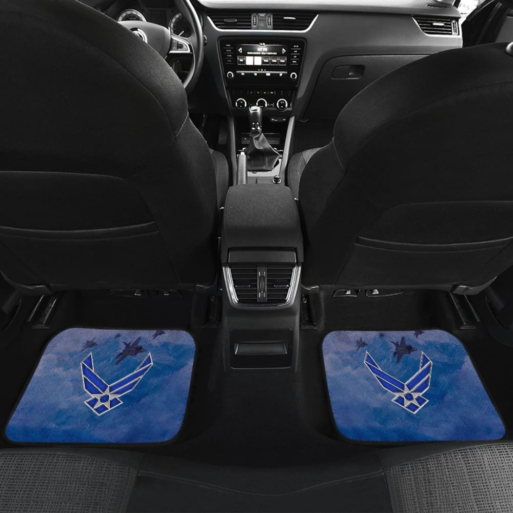 Premium US Air Force Military Printed Car Floor Mats - Durable, Non-Slip, Custom Fit for Cars & Trucks - Perfect Gift for Veterans, Military Enthusiasts & Patriotic Drivers