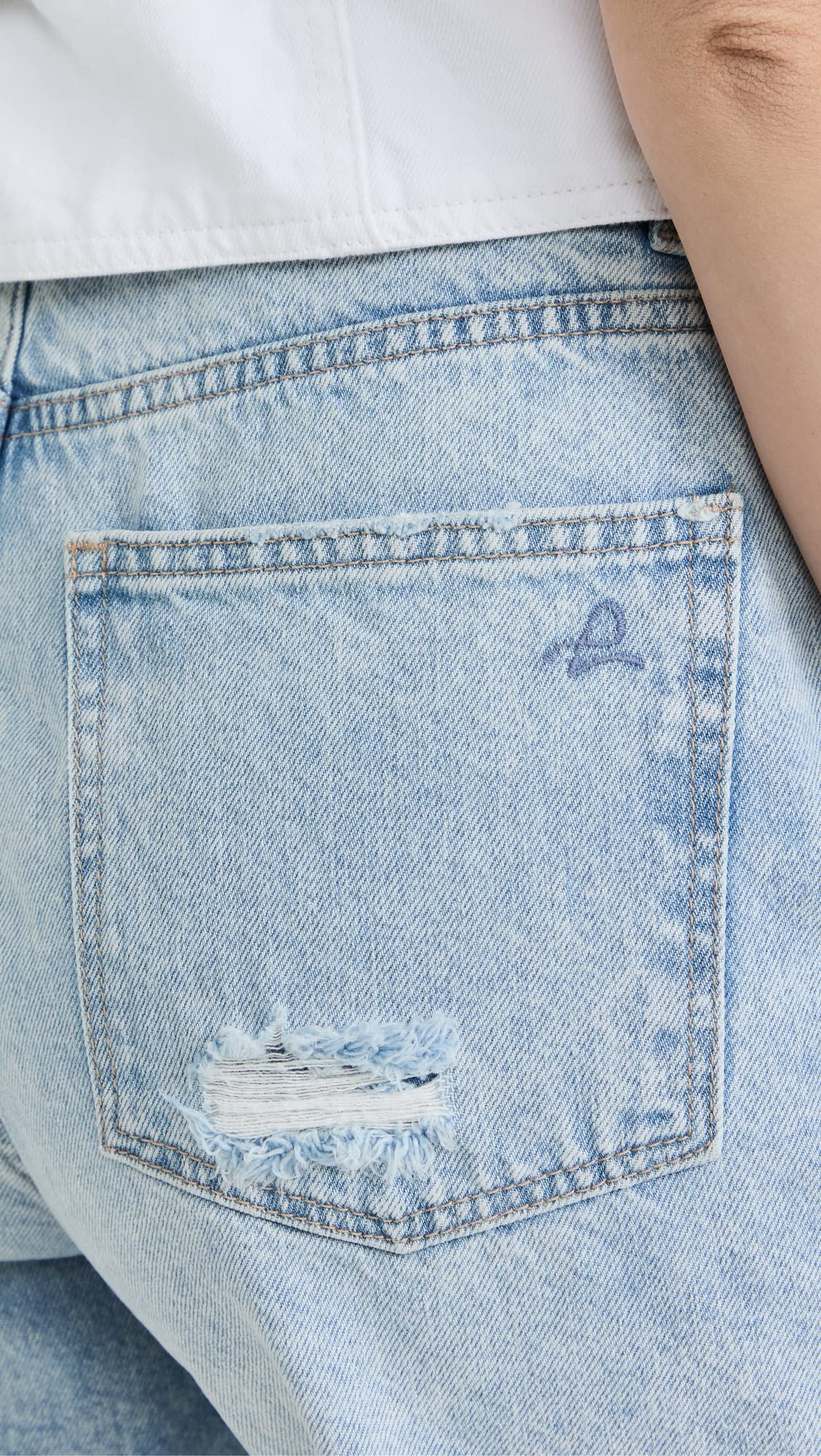 DL1961 Women's Emilie High Rise Jean Shorts - Distressed Denim Shorts for Women | Comfortable & Stylish | Perfect for Summer, Beach, and Casual Outings
