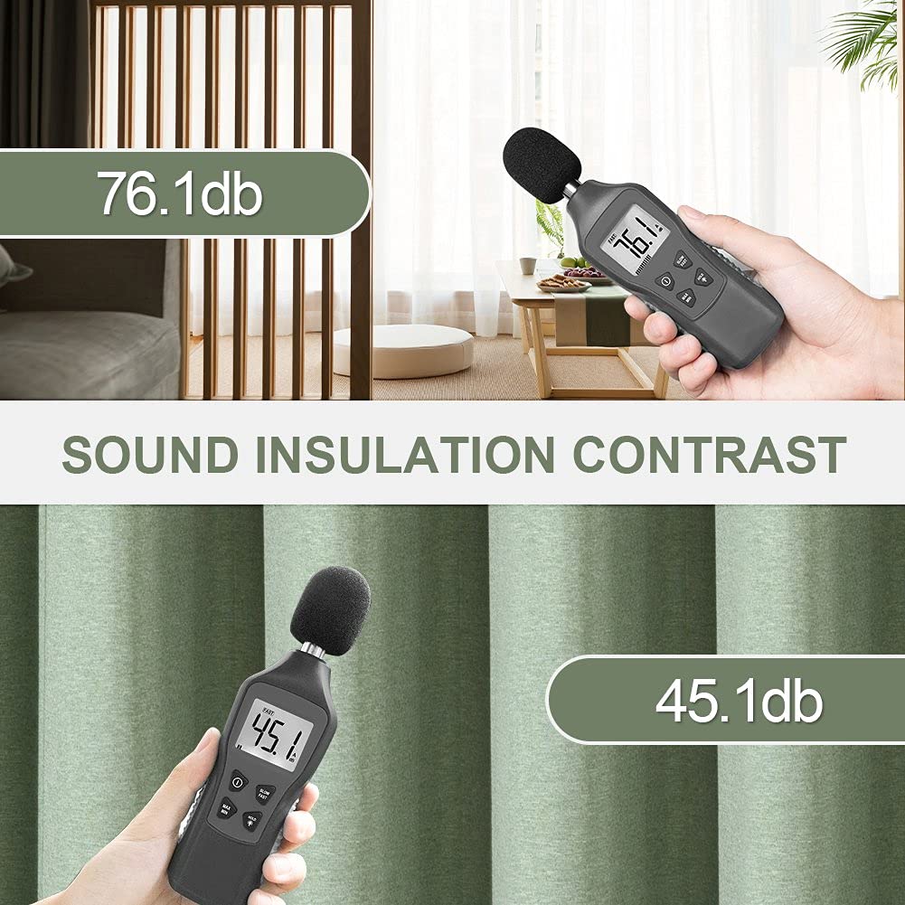 LOYOLADY 102 Inch Blackout Thermal Insulated Curtains - 1 Panel Set with Grommet Top for Noise Reduction - 100