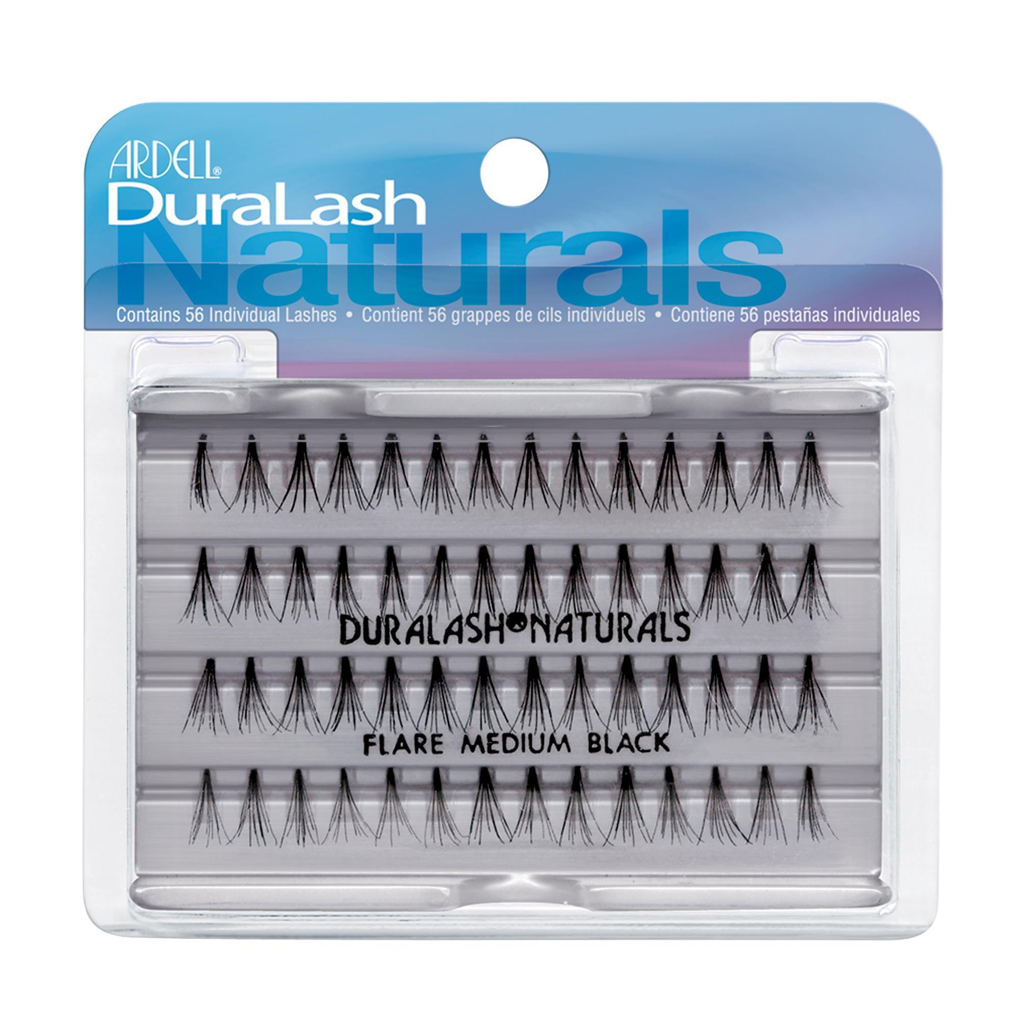 Ardell DuraLash Naturals Knot Free Individual False Eyelashes - Black (Medium Length) for Natural Everyday Look & Special Occasions