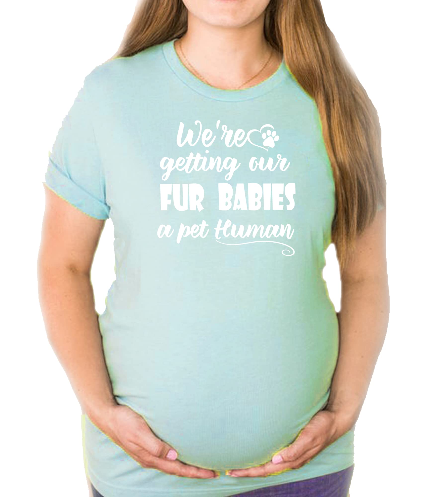 Funny Pet Human Shirt for Dog Moms - Cute Pregnancy & Baby Announcement T-Shirt - Perfect for Gender Reveals, Family Photos & Pet Lovers