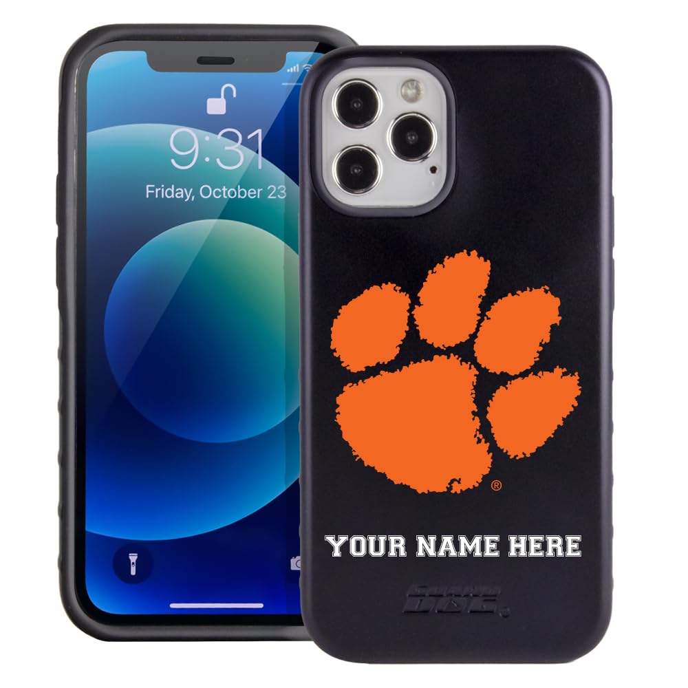 Military Grade Rugged iPhone 12/12 Pro Case with Two-Piece Protection - Clemson Tigers Licensed Design - Perfect for Outdoor Adventures, Sports & Daily Protection