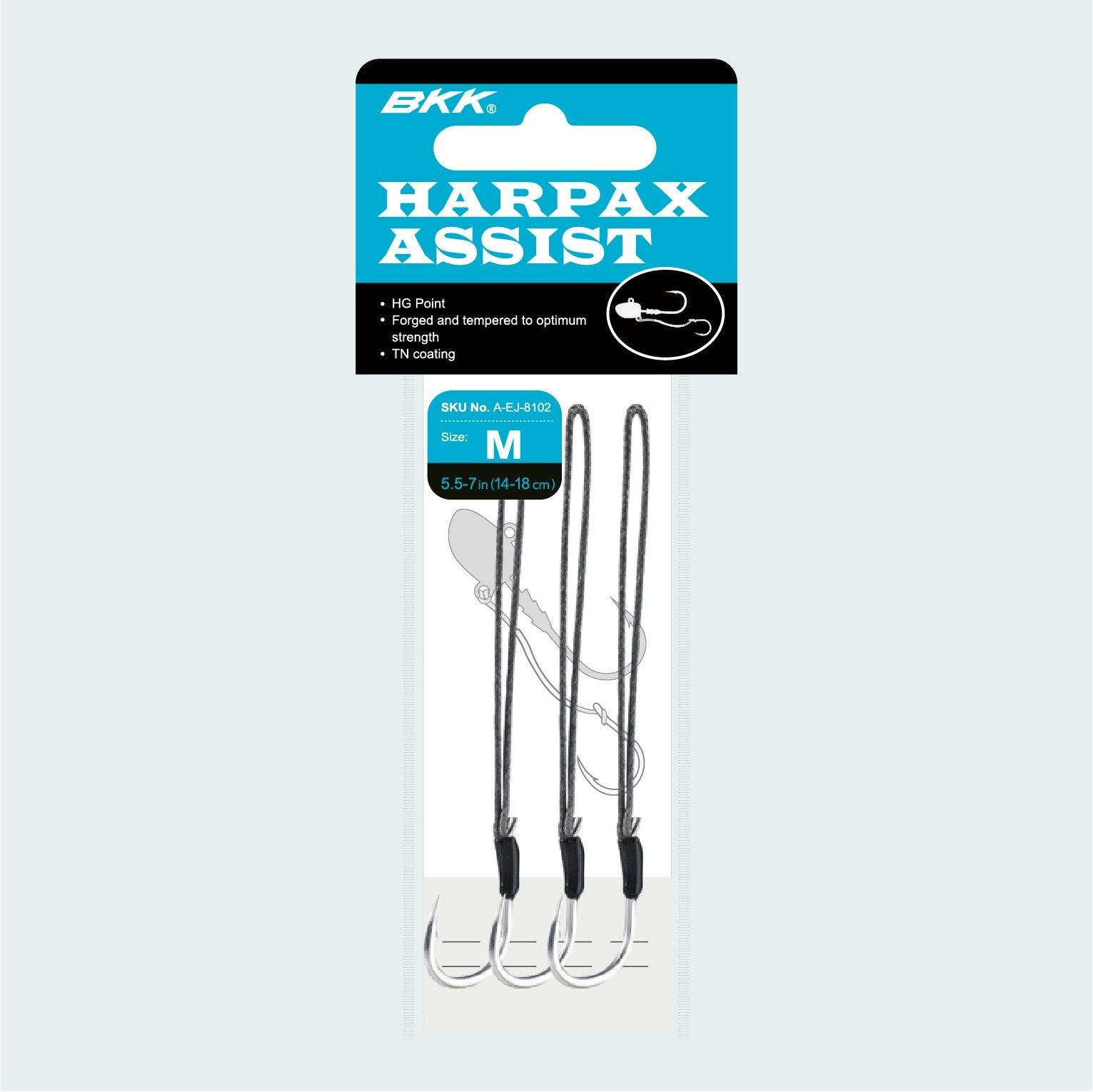 BKK Harpax Assist Hook - High Strength Fishing Hook for Saltwater & Freshwater - Perfect for Tuna, Marlin, and Big Game Fishing