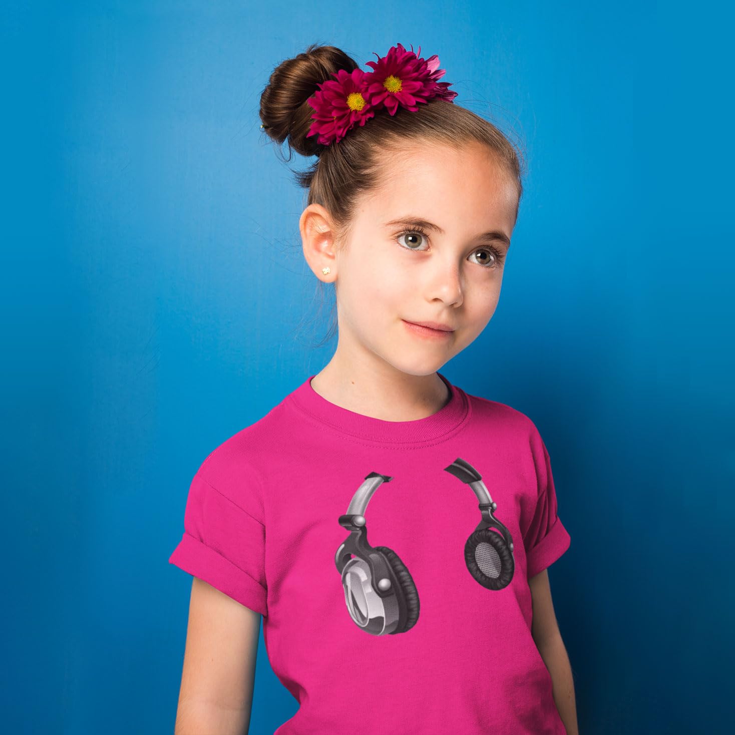 Lepni.me Kids T-Shirt - Retro DJ Music Lovers Gift with Headphone Graphic Print - Perfect for Birthday Parties, Music Festivals & Casual Wear