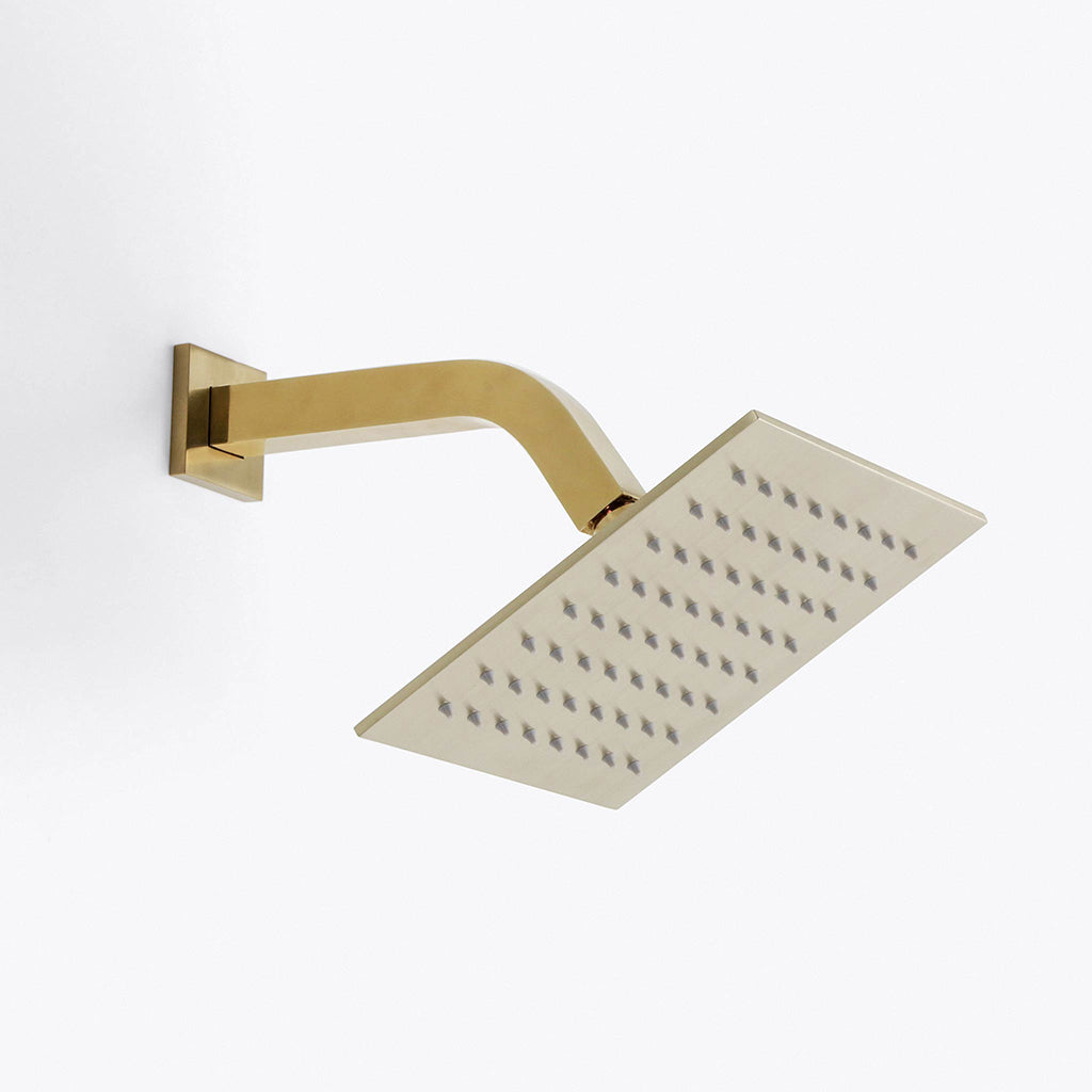 45 Degree Adjustable Shower Arm - Wall Mounted Brass or Satin Brass Finish - Perfect for Bathroom Renovation & Modern Shower Upgrades