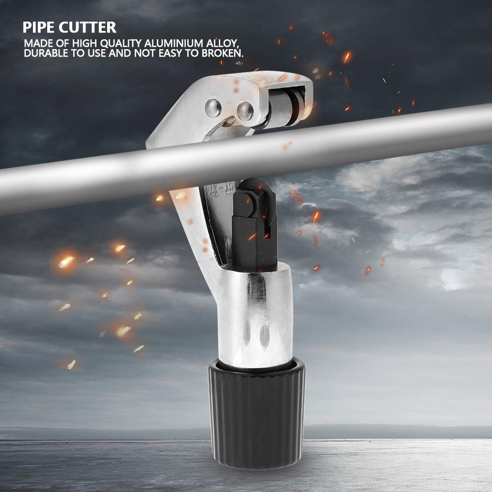 High Precision Roller Tube Cutter 4-28mm with Ball Bearing & Replaceable Blades - Ideal for Cutting Copper, PVC, Stainless Steel Pipes in Plumbing, HVAC, and DIY Projects