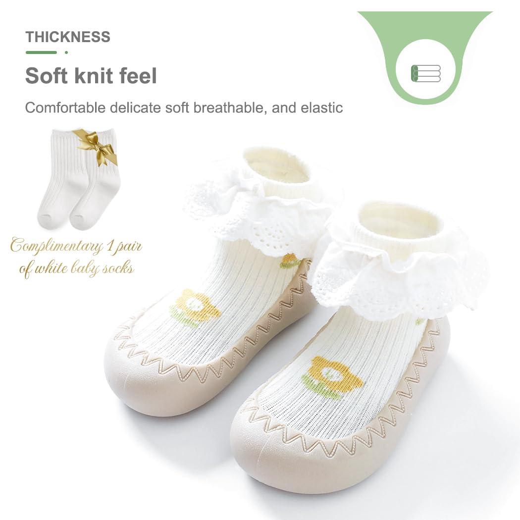 **Adorable Baby Walking Shoes for Girls - Soft Non-Slip Rubber Sole First Walkers | Cartoon Infant Sneakers for Indoor & Outdoor Play**