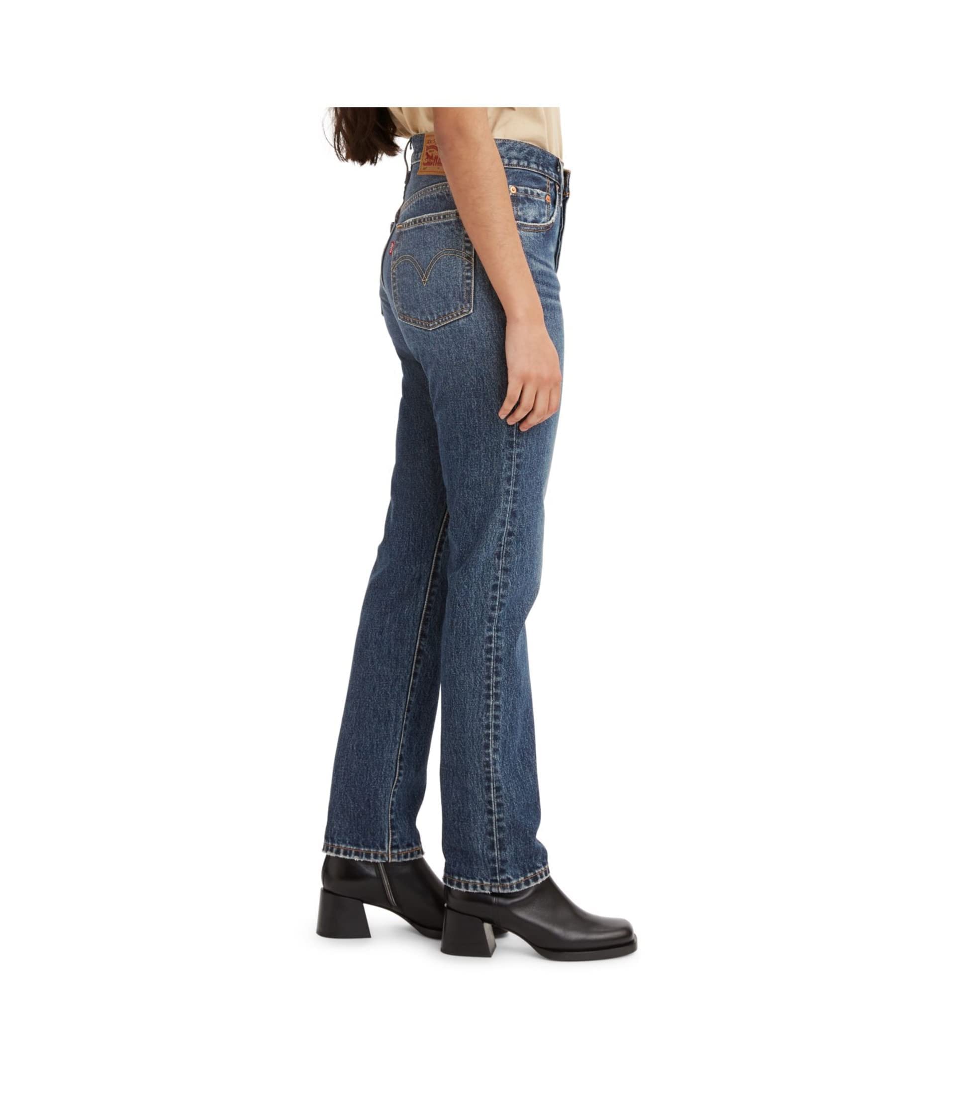 Levi's Women's Premium 501 Original Fit Jeans - Classic High Rise Straight Leg Denim Pants for Casual Wear & Everyday Style
