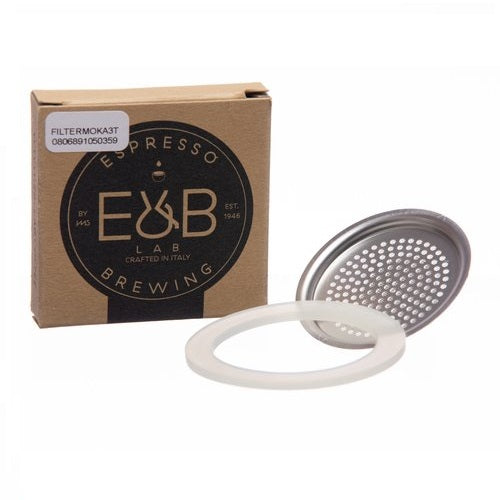 Premium E&B Moka Pot Competition Filter - Professional Espresso Maker for Home & Barista Use - Perfect for Italian Coffee, Camping & Travel
