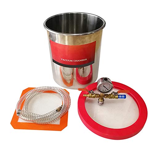 6 Gallon Stainless Steel Vacuum Chamber Kit with 10CFM Two-Stage Pump - Perfect for Food Preservation, Resin Degassing & Science Experiments