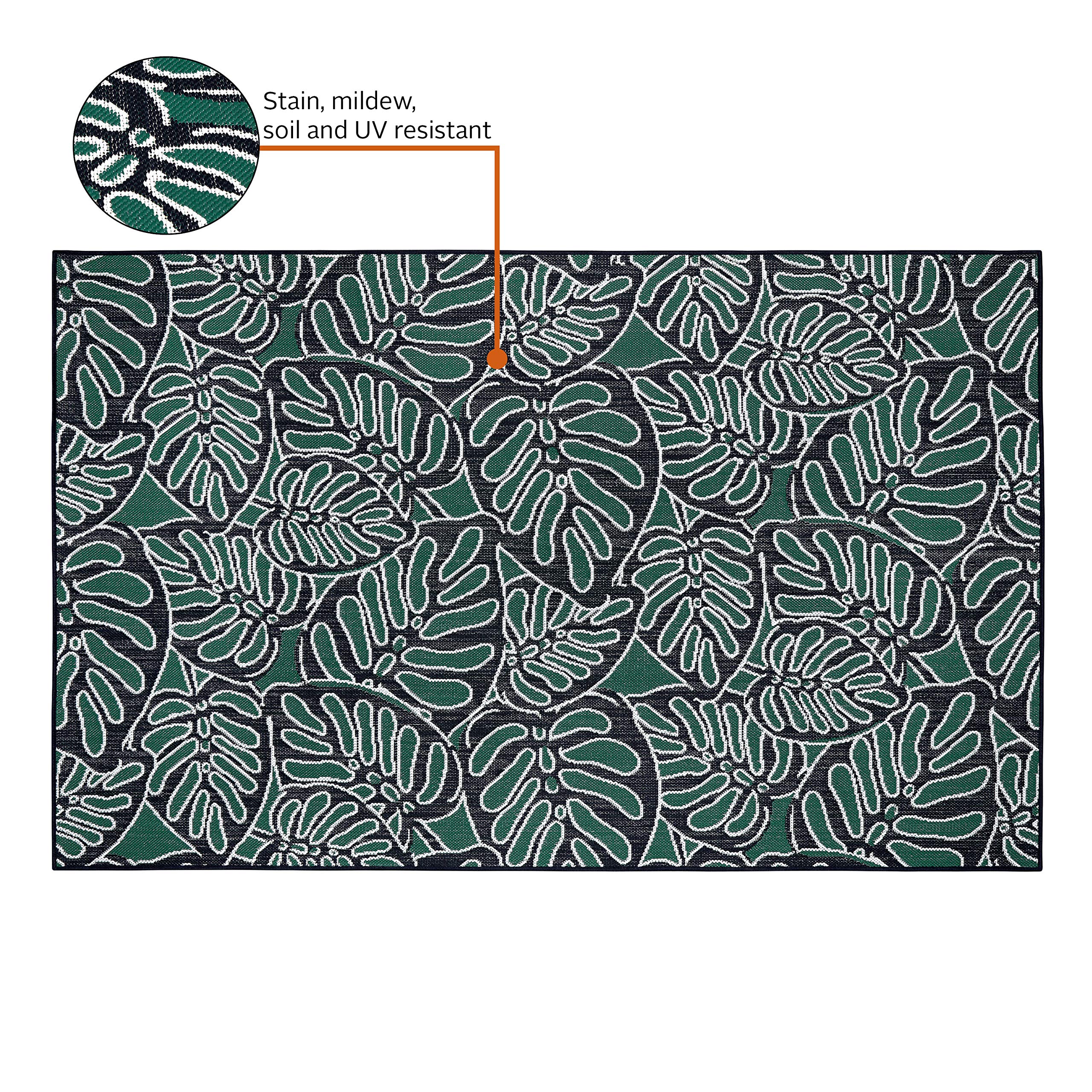 Vera Bradley 8x10 Rug - Rain Forest Canopy Coral for Indoor/Outdoor Use