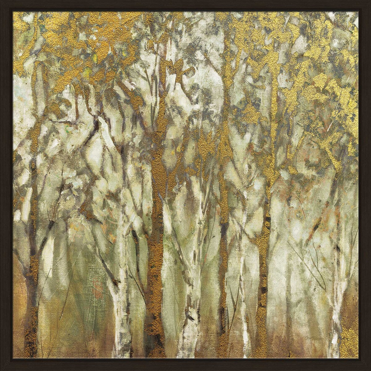 Birch Grove West by Carol Robinson - Premium Floating Canvas Wall Art - Nature Inspired Home Decor for Living Room, Bedroom & Office