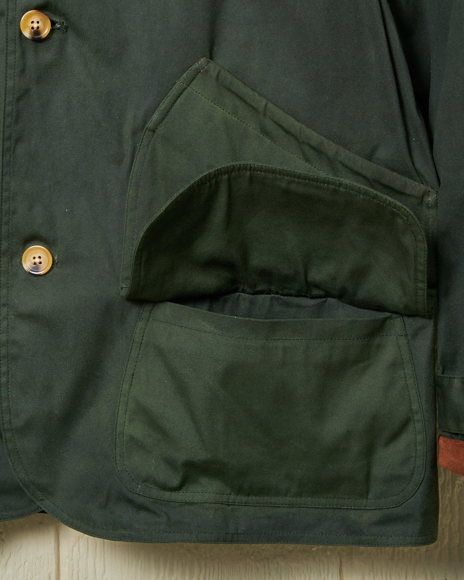 Gamekeeper Jacket - Olive Waxed Canvas Waterproof Hunting Coat for Outdoor Adventures | Durable & Stylish for Hiking, Camping & Field Sports