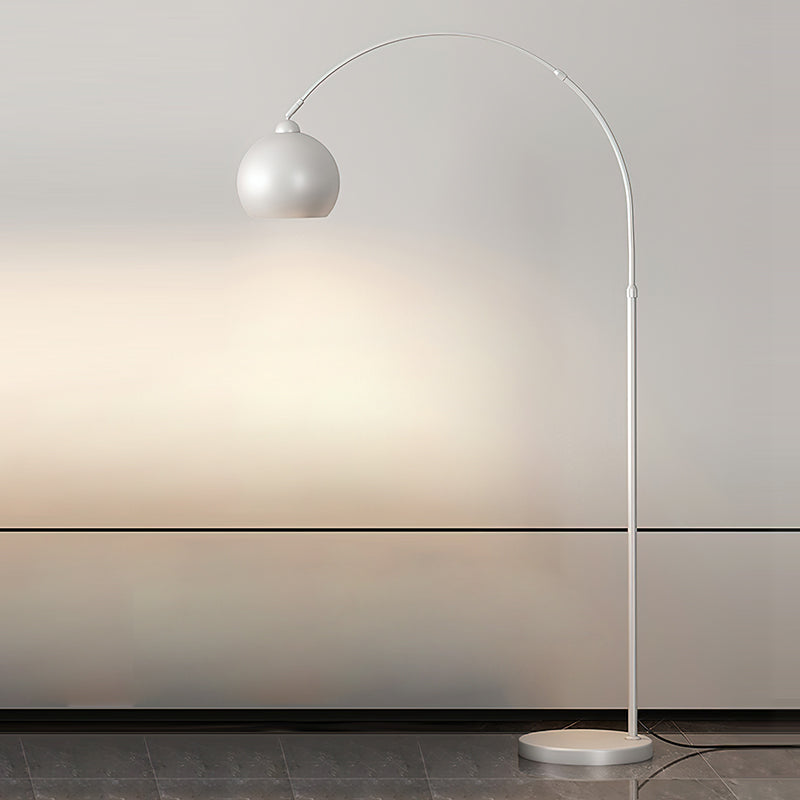 Modern Angler Floor Lamp - Adjustable LED Reading Light for Living Room, Bedroom & Office - Dimmable Standing Lamp with Flexible Gooseneck Design - Perfect for Reading, Working & Relaxing