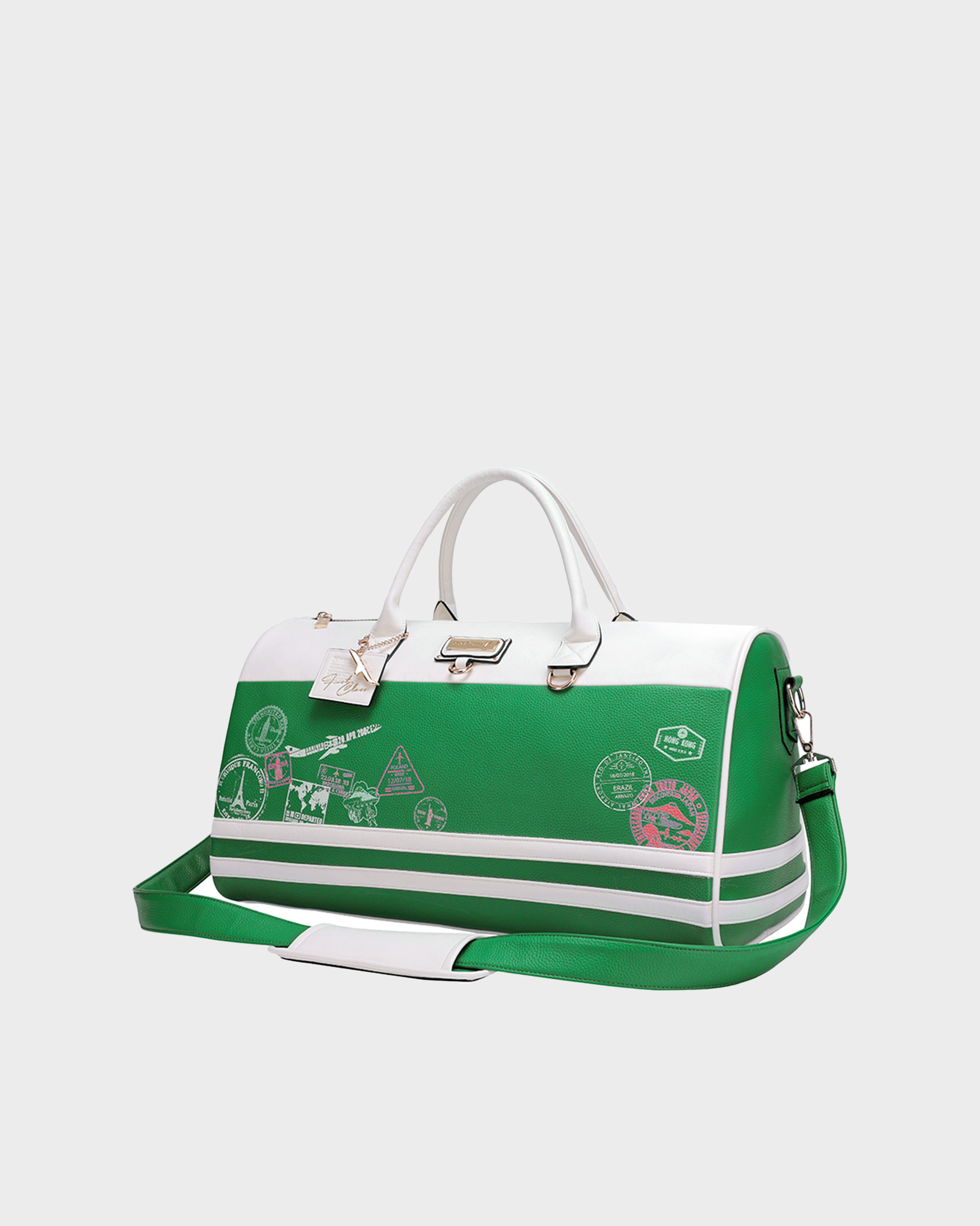 Premium Green Weekender Duffle Bag - Lightweight Travel Overnight Gym Carry-On Luggage for Men & Women - Perfect for Business Trips, Weekend Getaways & Gym Sessions