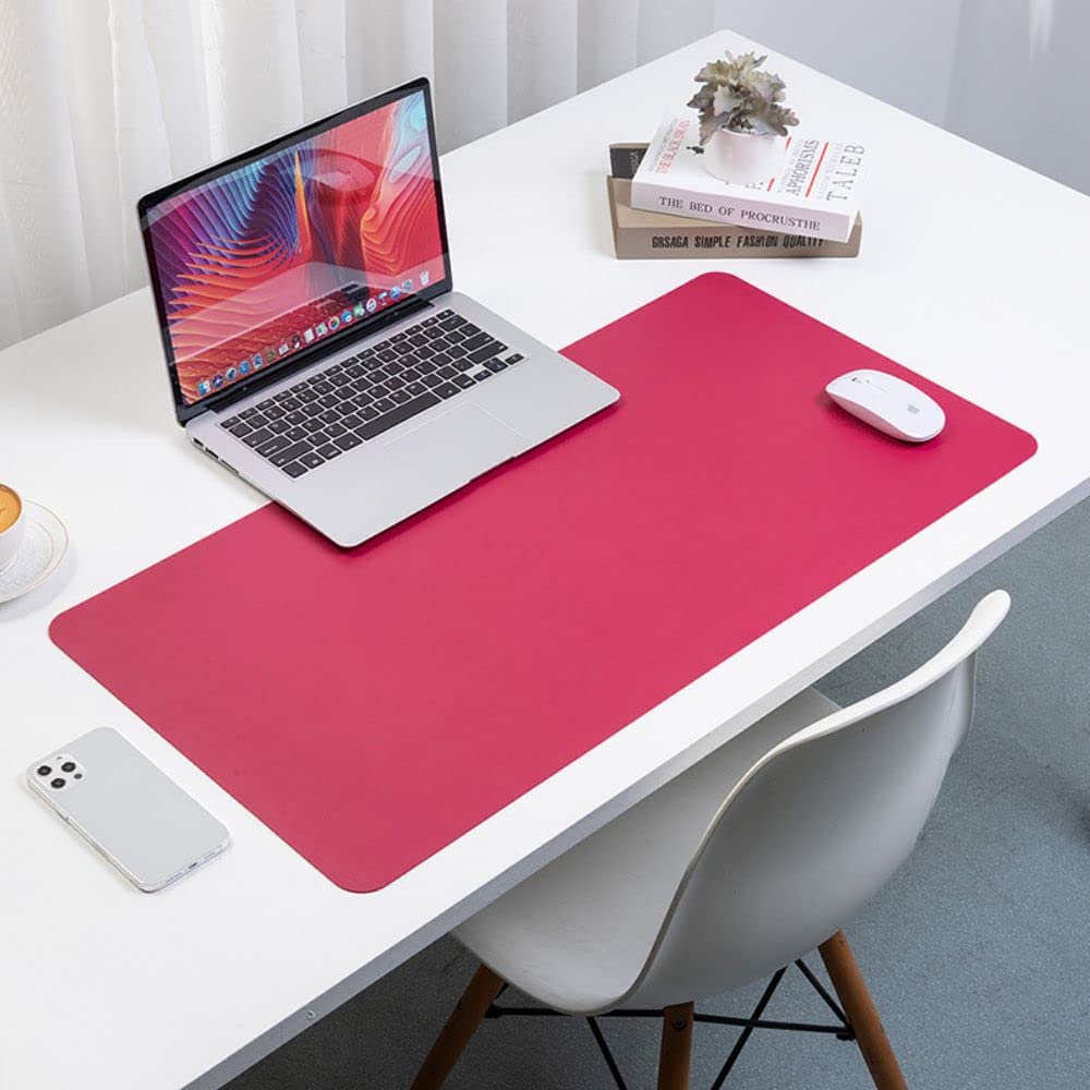 Premium PU Leather Desk Pad - Non-Slip Waterproof Office Desk Blotter & Mouse Pad (27.5