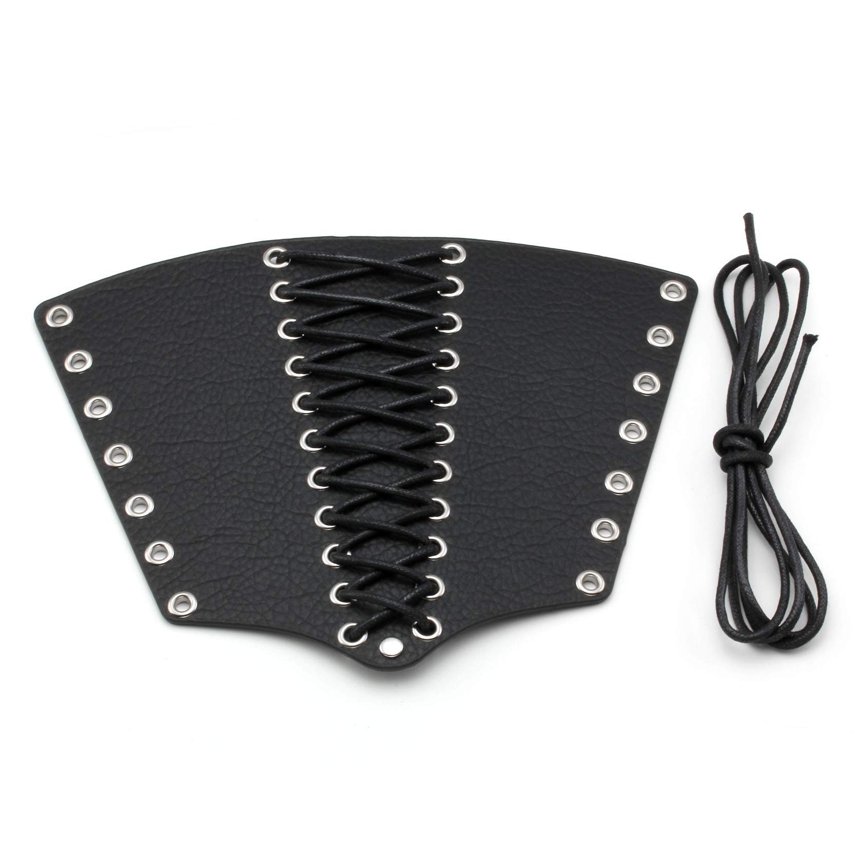 MILAKOO Unisex Leather Gauntlet Wristband - Wide Bracer Arm Armor Cuff for Men & Women - Perfect for Cosplay, LARP, Renaissance Fairs & Gothic Fashion Accessories