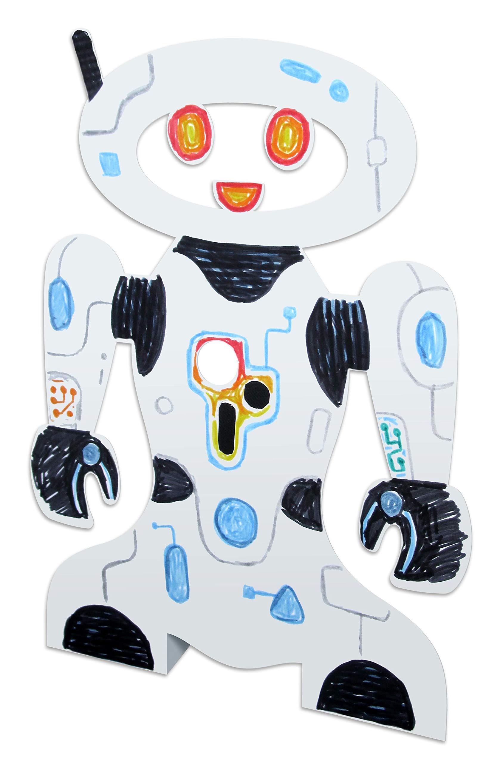 Roylco Stand-Up Robots for Kids - 8 x 11 Inch Creative DIY Paper Craft Kit (Pack of 24) - Perfect for Classroom Activities, STEM Learning & Birthday Party Favors