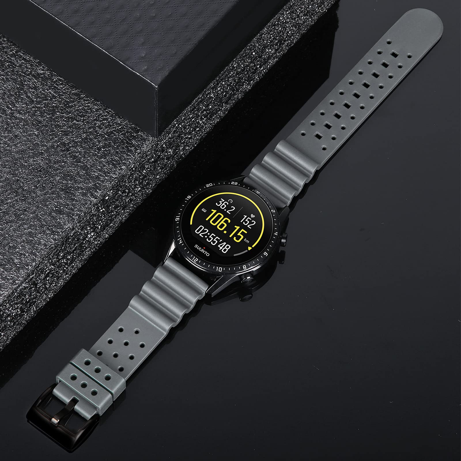 Premium Silicone Watch Bands 20mm 22mm 24mm - Quick Release Rubber Replacement Straps for Apple Watch, Samsung, Fitbit & More - Comfortable Durable Unisex Watch Accessories for Sports, Work & Everyday Wear