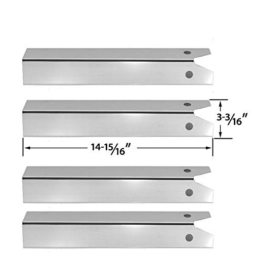 Replacement Kit for Uniflame Pinehurst GBC750W BBQ Gas Grill - 4 Stainless Steel Heat Plates & Cast Iron Cooking Grids - Durable Grill Parts for Outdoor Cooking, Backyard BBQs, Camping & Tailgating