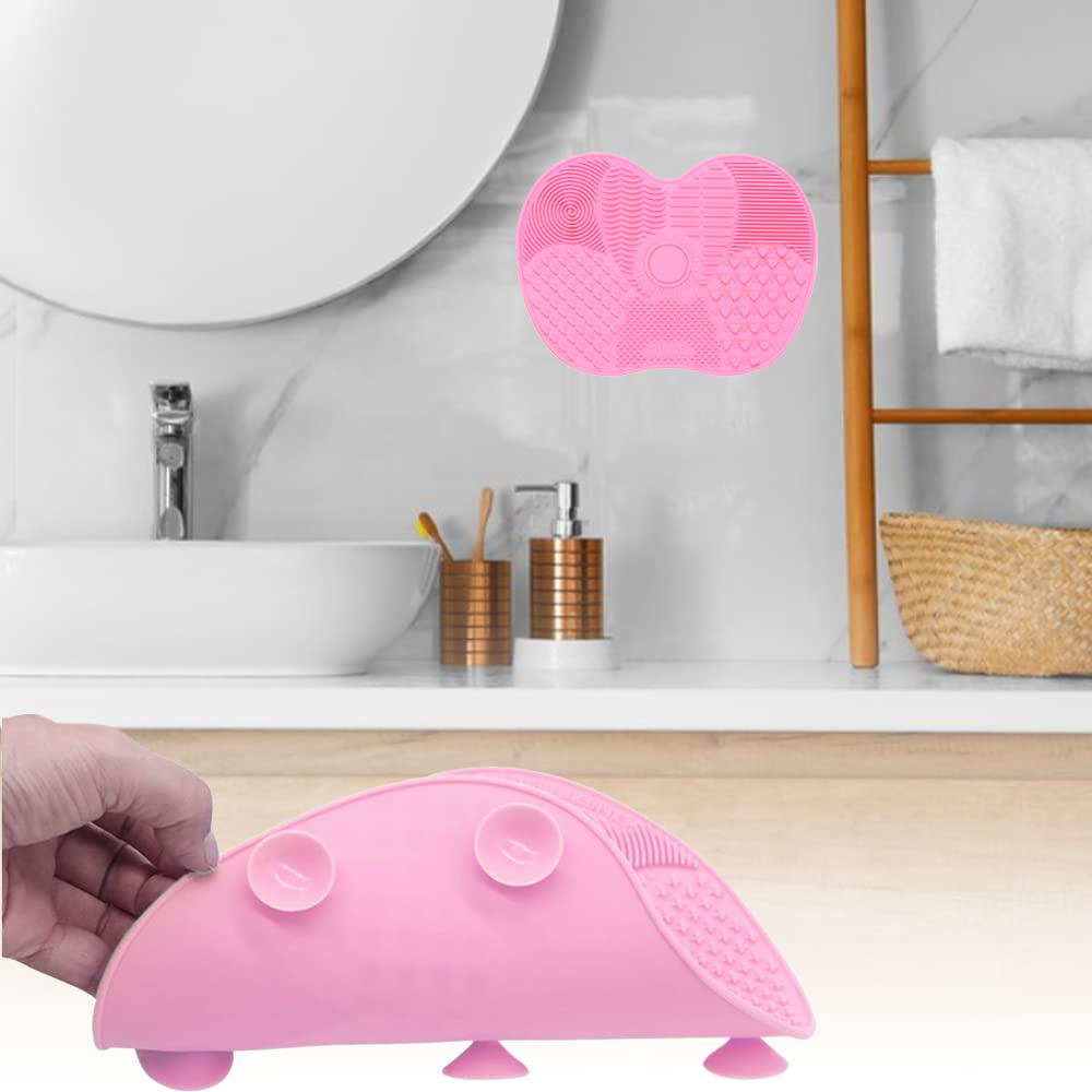 Lmyzcbzl Silicone Makeup Brush Cleaning Mat - Portable Washing Tool for Cosmetics Brushes | Perfect for Home & Travel Makeup Brush Care