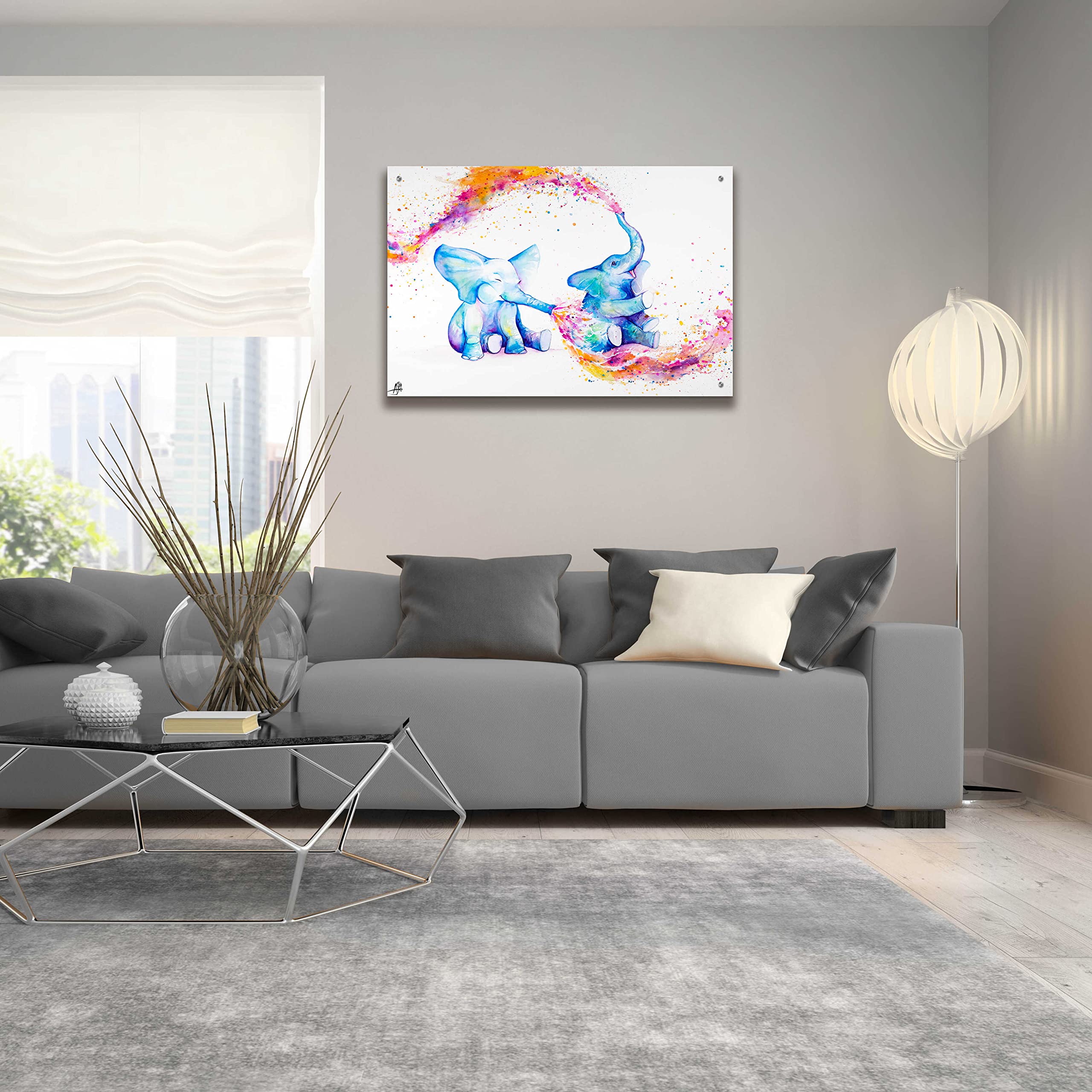 Epic Art 'Sorella' by Marc Allante - 36x24 Inch Acrylic Glass Wall Art Painting - Modern Home Decor for Living Room, Bedroom & Office