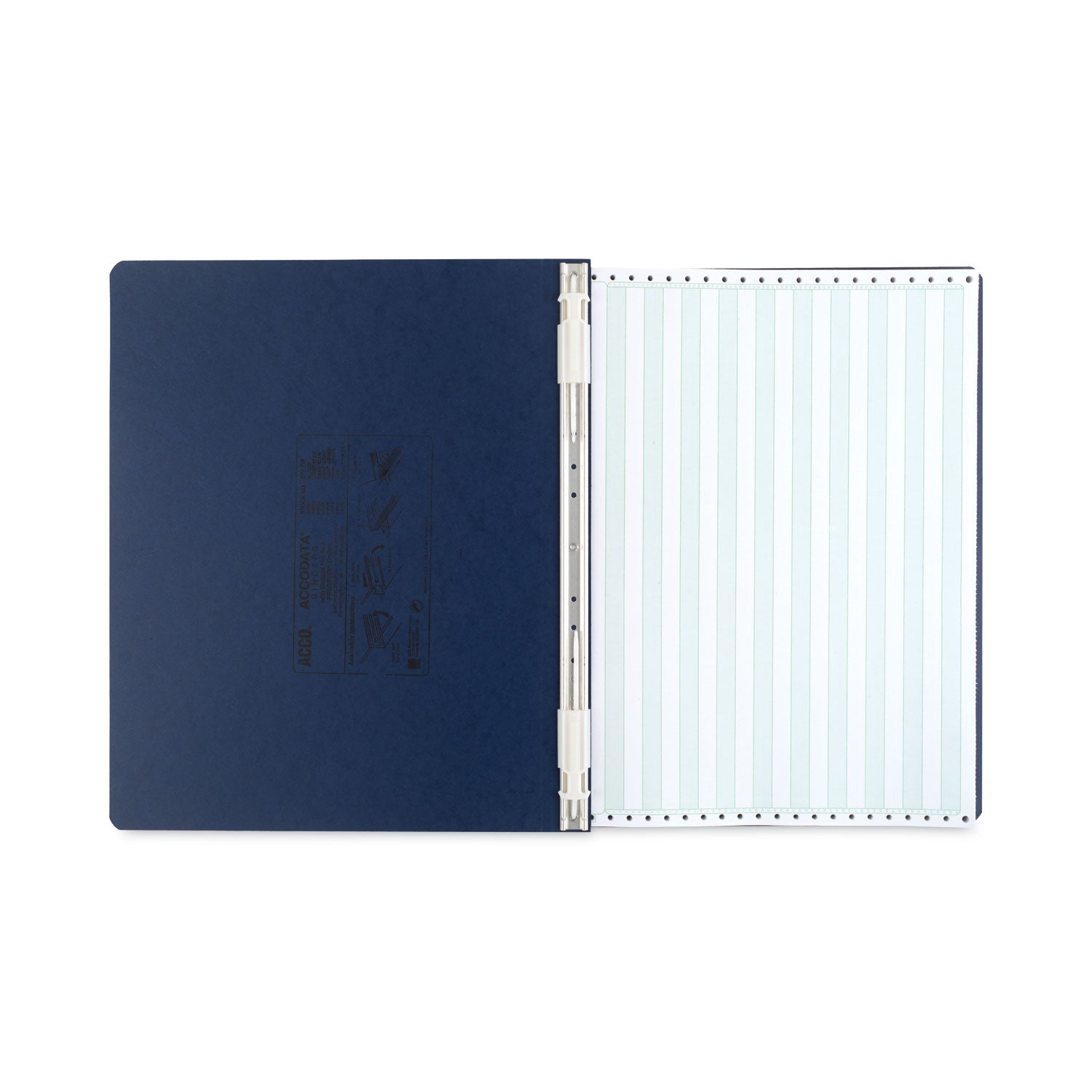 ACCO Presstex 2-Post Binder Covers with Storage Hooks - 6 Capacity, 14.88 x 11 Inches, Dark Blue - Perfect for Office Organization, School Supplies & Document Storage