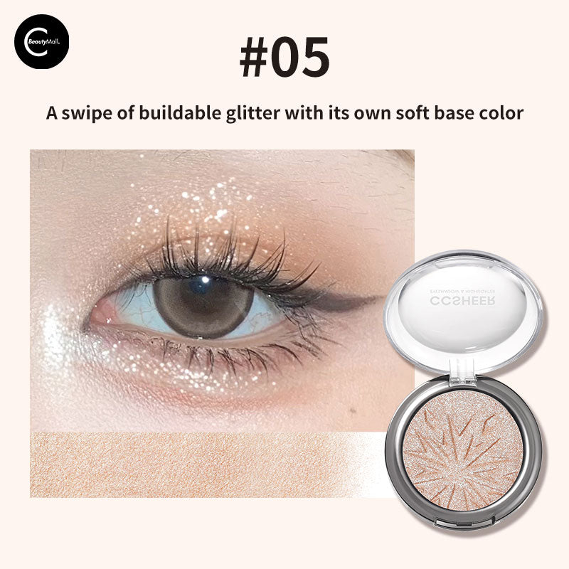 CCSHEER Starlight Highlighter & Sculpting Powder - Face Contouring Makeup for Cheekbones & Nose - Perfect for Night Out & Photo Shoots