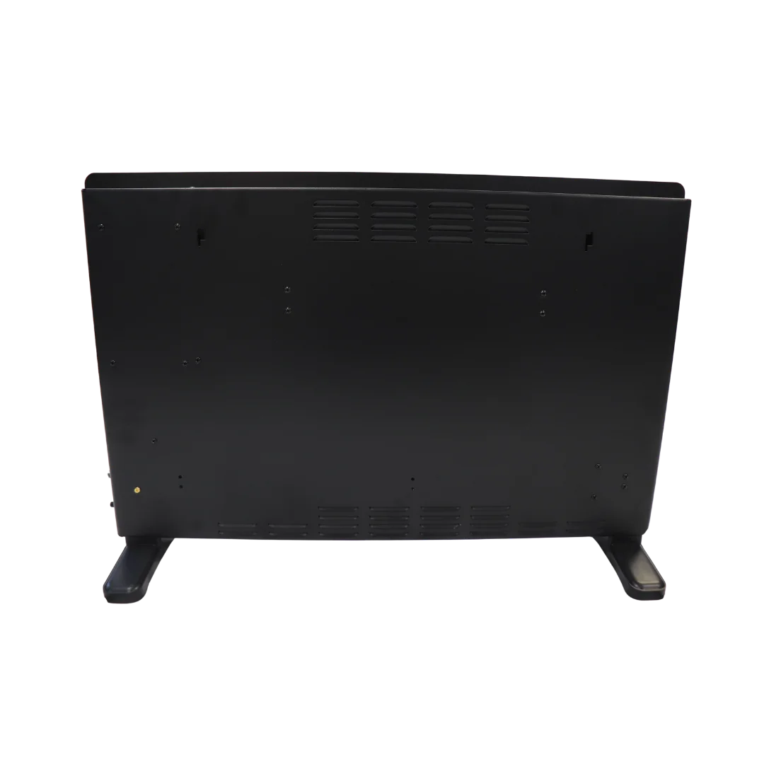 Smart WiFi-Enabled Black Glass Panel Heater - Wall Mount or Freestanding with Wheels for Home & Office Use | Perfect for Bedroom, Living Room & Basement Heating