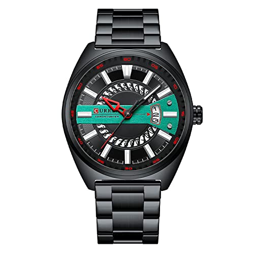 Men's Stainless Steel Calendar Quartz Watch - Waterproof Business Casual Wristwatch for Office, Dating & Formal Events