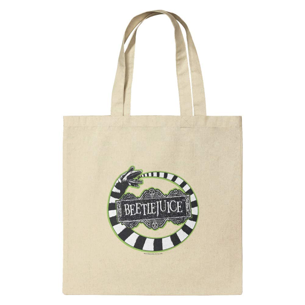 Beetlejuice Beetle Worm Reusable Tote Bag - Eco-Friendly Grocery Shopping & Travel Tote - Perfect for Halloween, Comic Con & Everyday Use